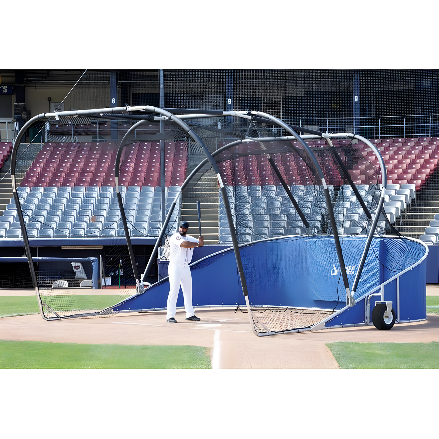 Jaypro Batting Cage – Big League Series Bomber Elite Batting Turtle | Professional-Grade Portable Hitting Cage for Game Day Practice – BGLC-7500
