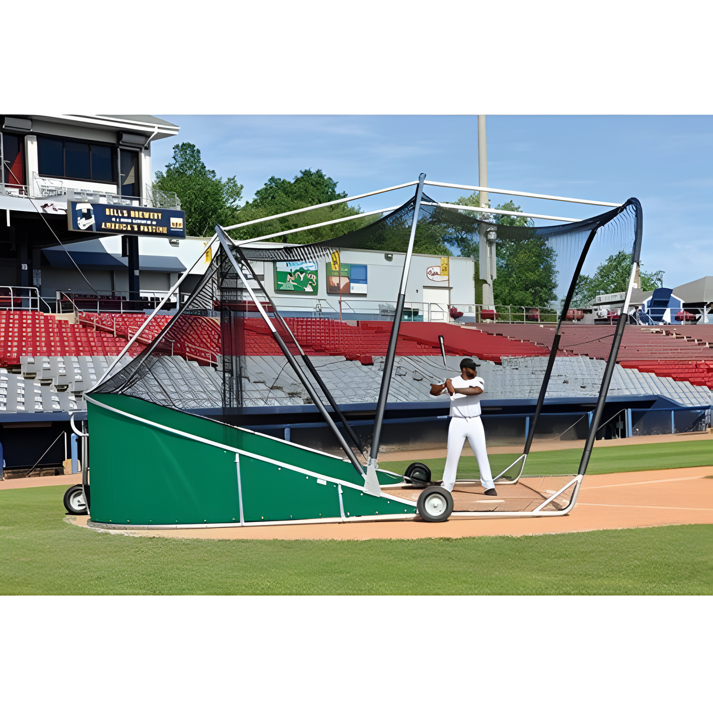 Jaypro Batting Cage – Big League Series Bomber Pro Batting Turtle | Portable, Heavy-Duty Hitting Cage for On-Field Practice – BBGS-18