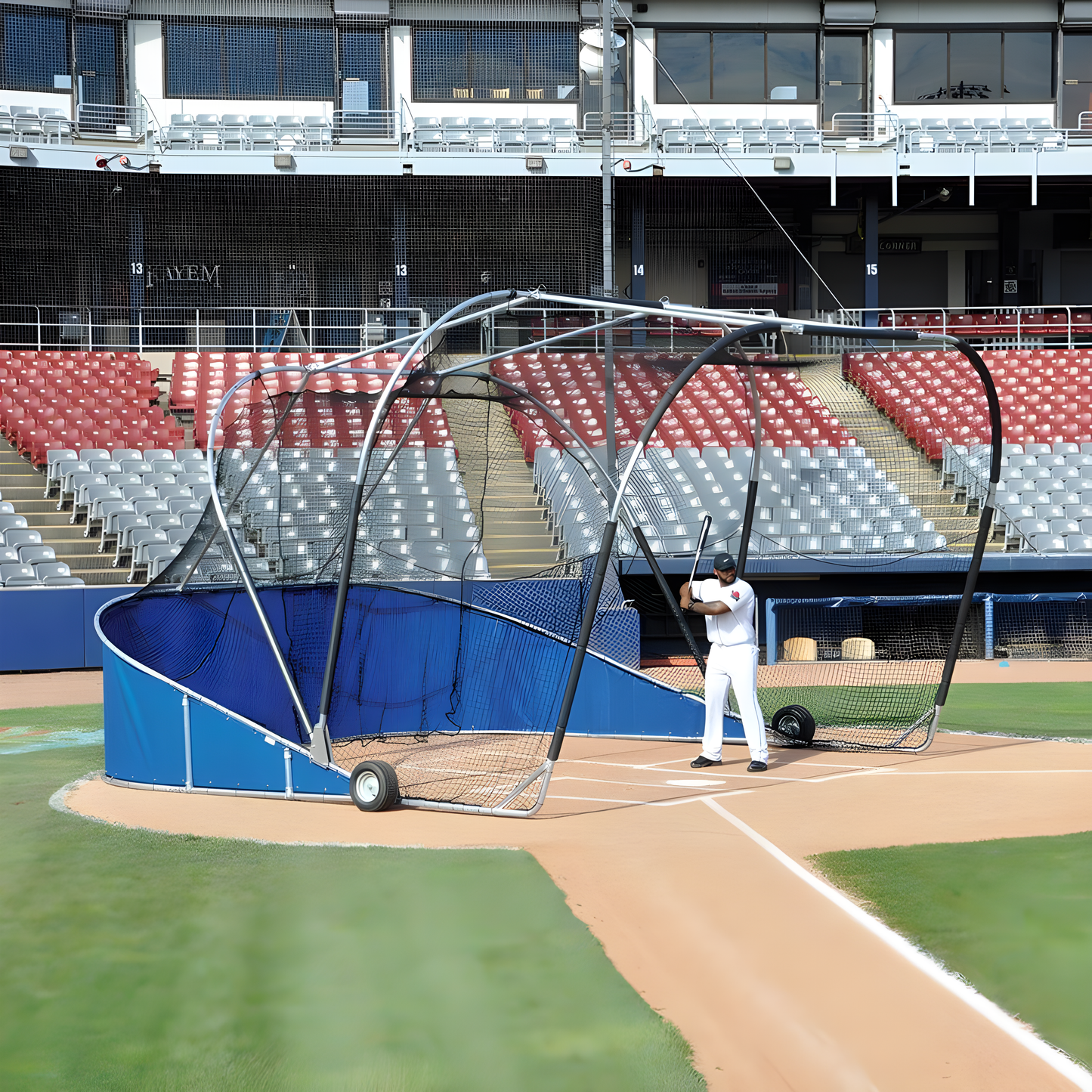 Jaypro Batting Cage – Big League Series Bomber Pro Batting Turtle | Portable, Heavy-Duty Hitting Cage for On-Field Practice – BBGS-18