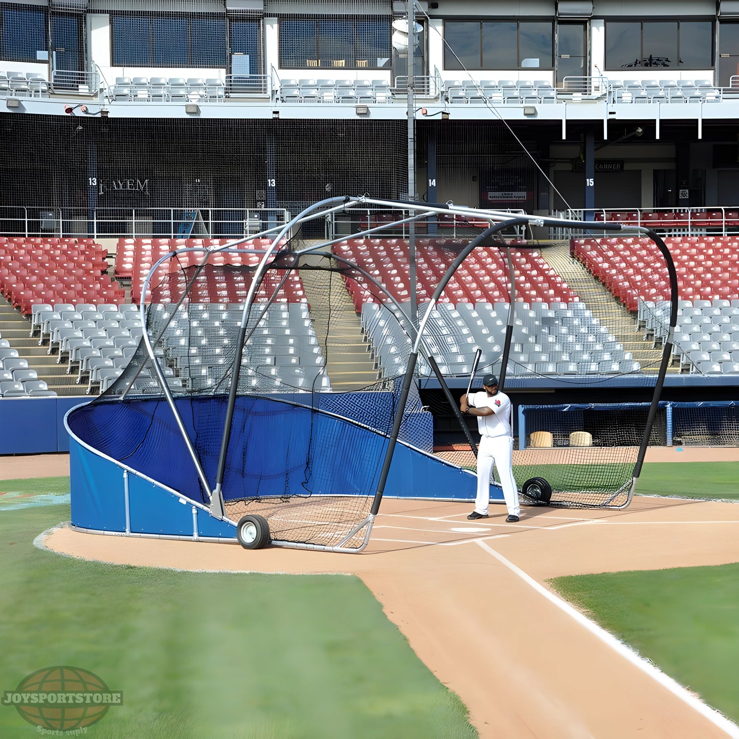 Jaypro Batting Cage – Big League Series Bomber Pro Batting Turtle | Portable, Heavy-Duty Hitting Cage for On-Field Practice – BBGS-18 - JoySportStore