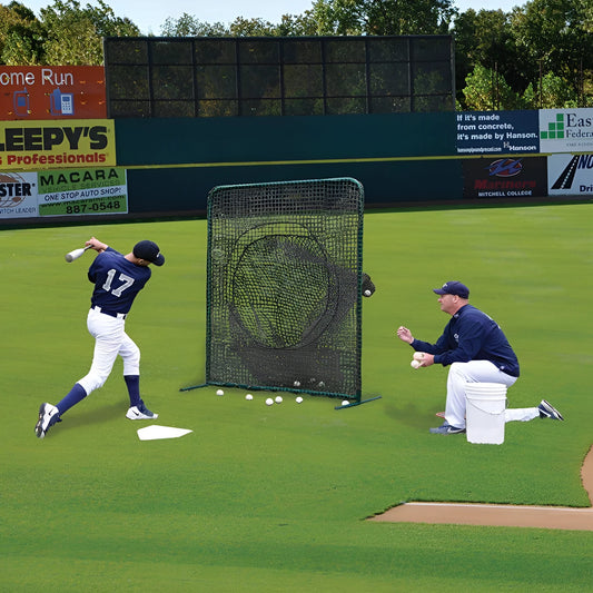 Jaypro Batting Practice Screen – 7' x 7' Soft Toss Portable Screen (Black) | Model: PSTS-77 - JoySportStore