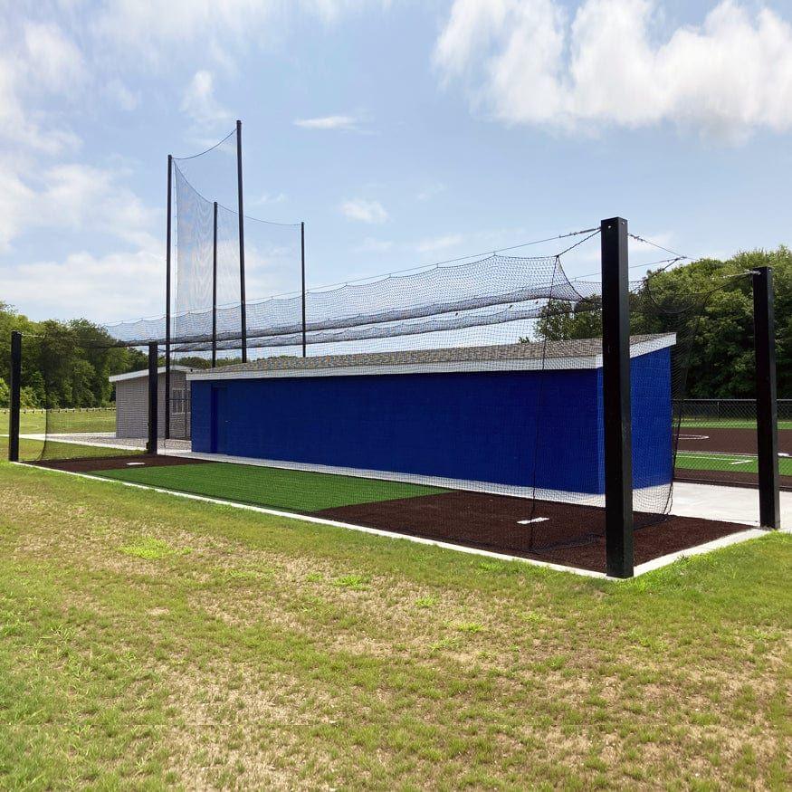 Jaypro Batting Cage Tunnel – Mega Outdoor (70') – Single | Extra-Wide, Heavy-Duty In-Ground Frame System (MPCTF-70S)