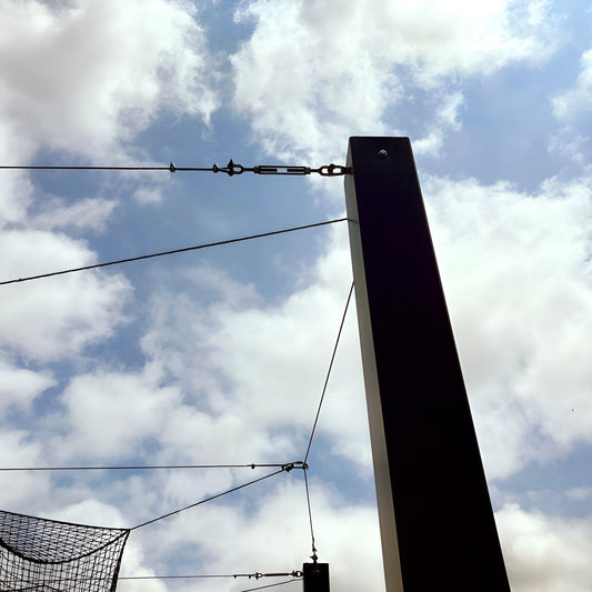 Jaypro Batting Cage Tunnel – Mega Outdoor (70') – Single | Extra-Wide, Heavy-Duty In-Ground Frame System (MPCTF-70S) - JoySportStore