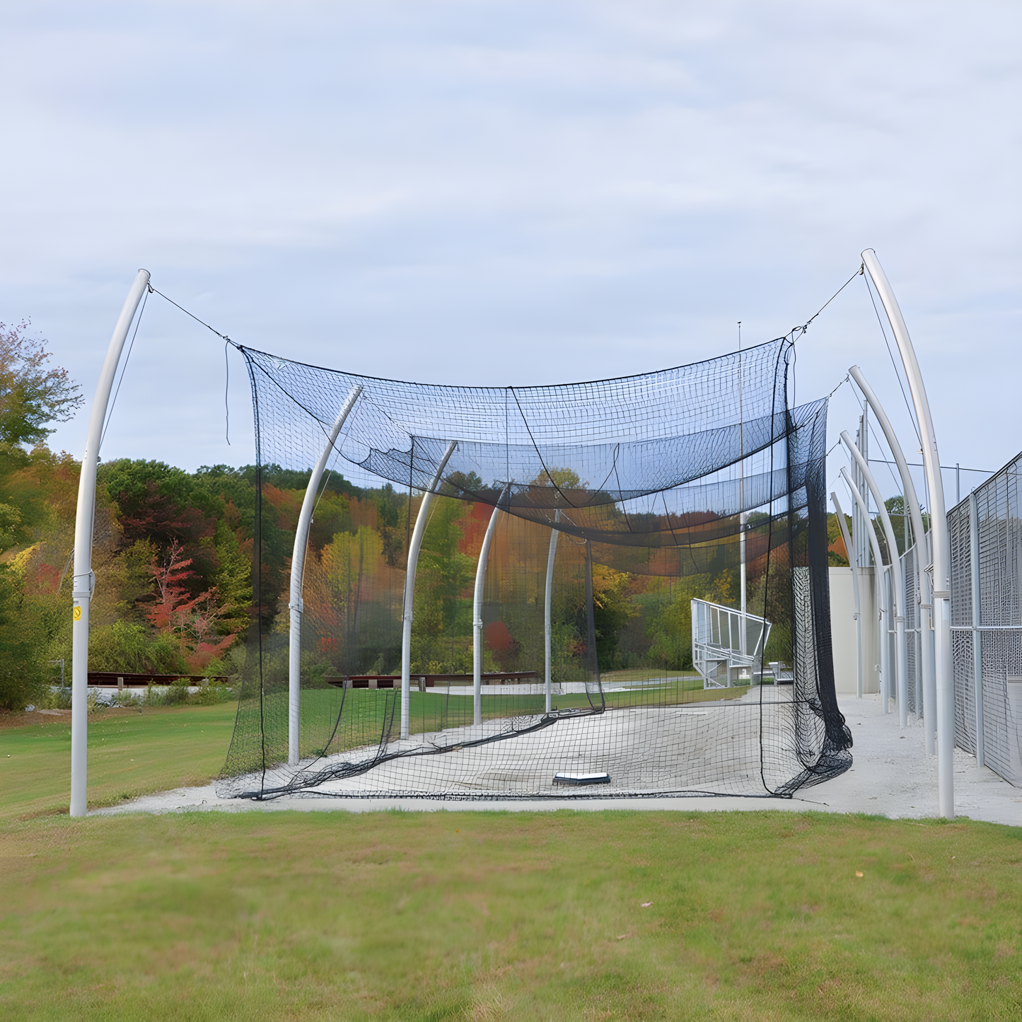 Jaypro Batting Tunnel Frame - Professional Outdoor (55') - Single | Heavy-Duty Baseball & Softball Cage Support (PROTF-55)