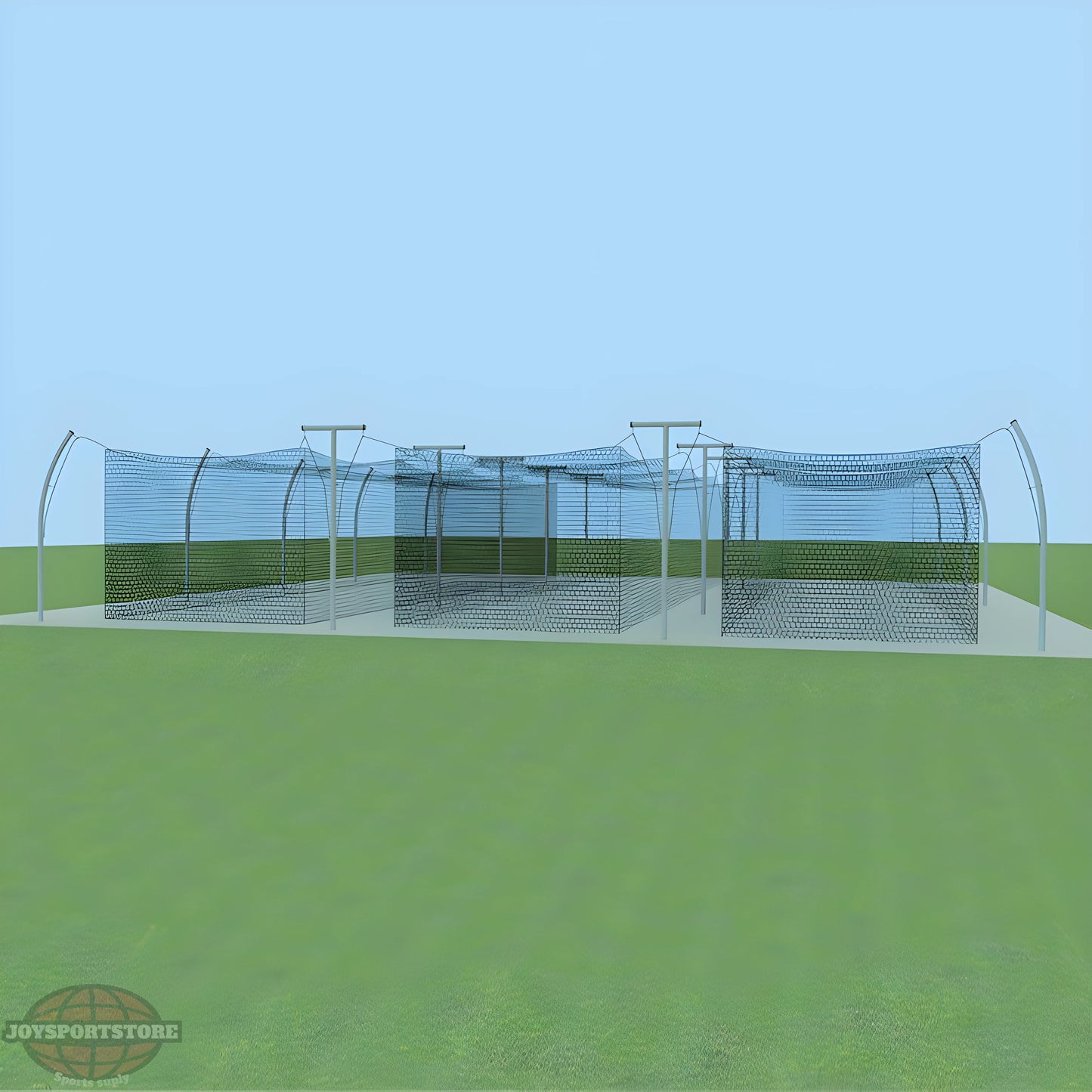 Jaypro Batting Tunnel Frame – 70' Professional Outdoor System with Multiple Tunnel Adaptor | Heavy-Duty Steel Frame for Baseball & Softball – PROTF-70A - JoySportStore