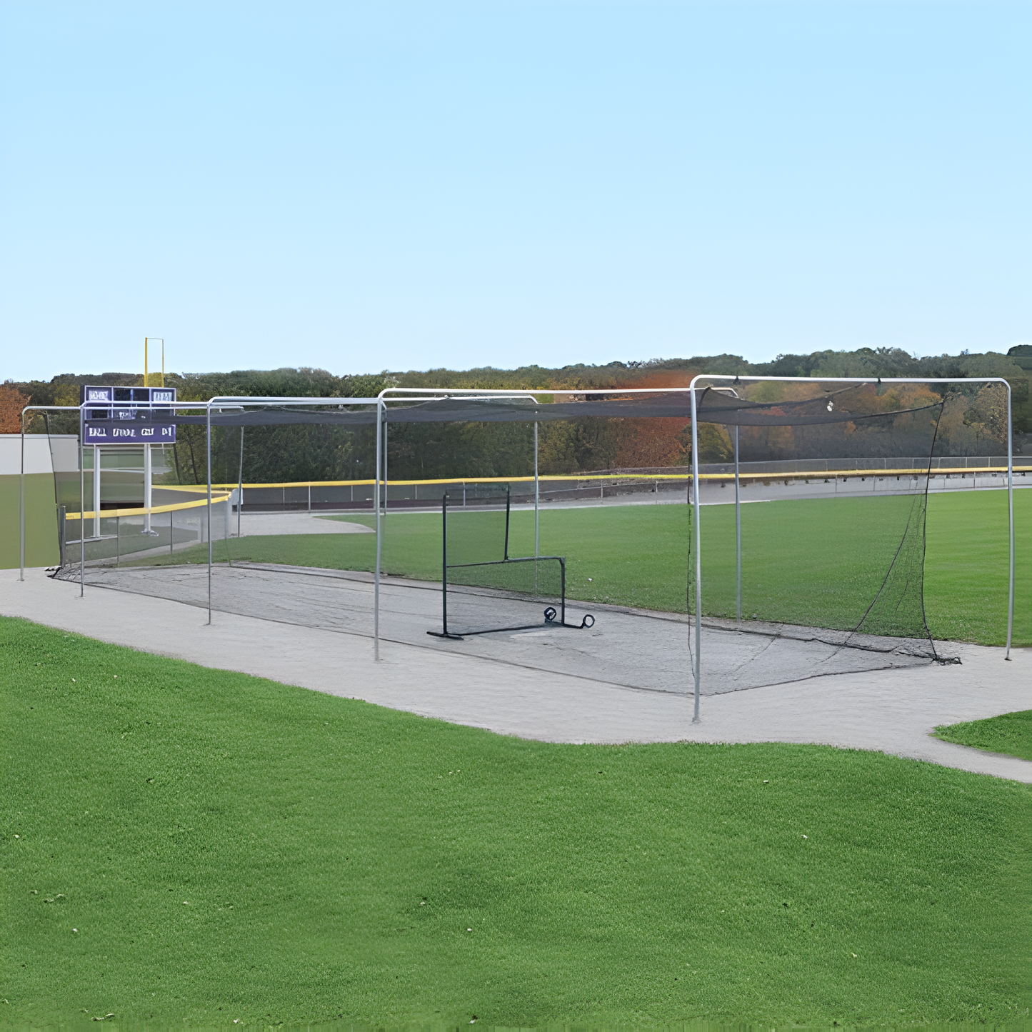 Jaypro Batting Tunnel Frame – 55' Single | Semi-Permanent Outdoor Baseball Cage Structure (BBTF-55)