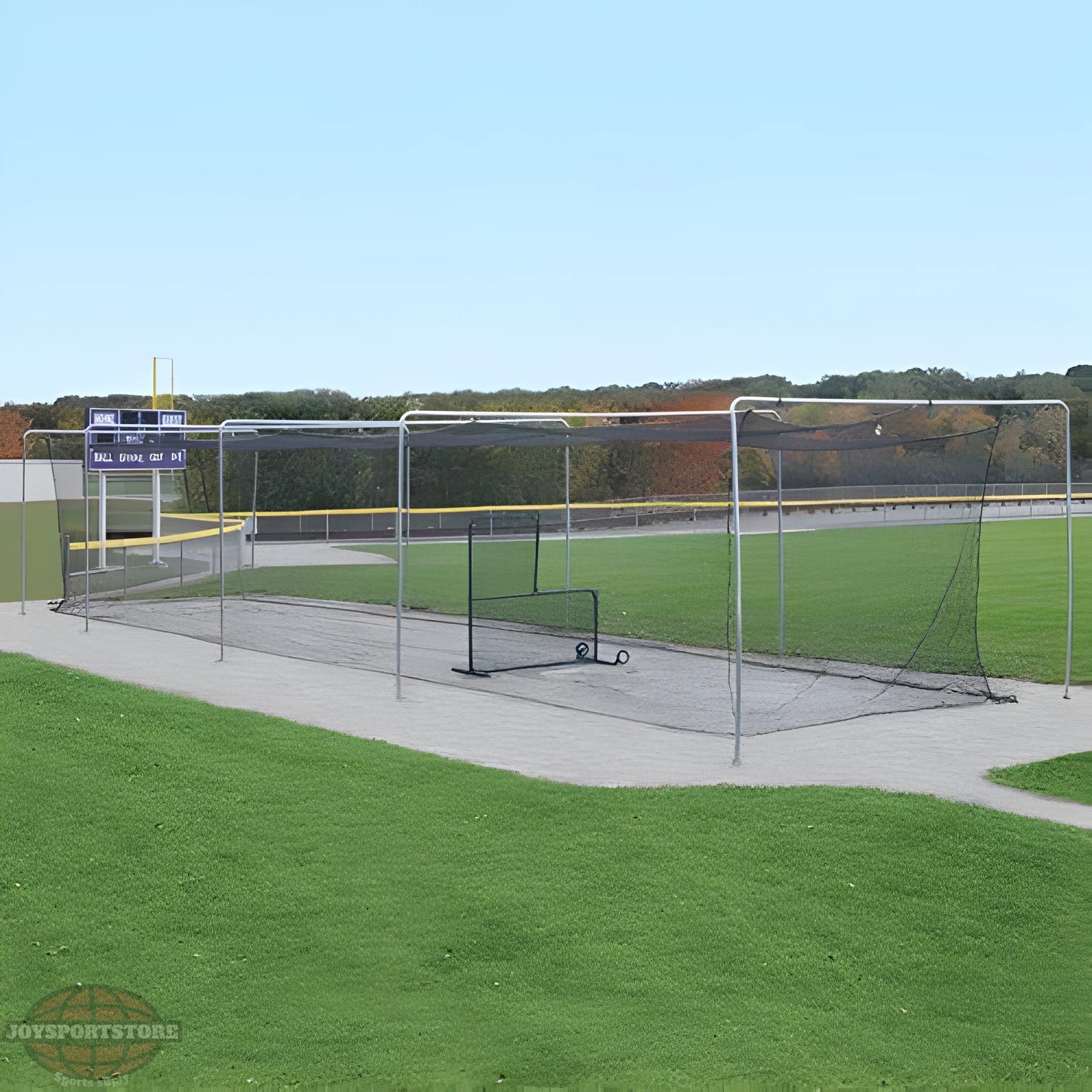 Jaypro Batting Tunnel Frame – 55' Single | Semi-Permanent Outdoor Baseball Cage Structure (BBTF-55) - JoySportStore