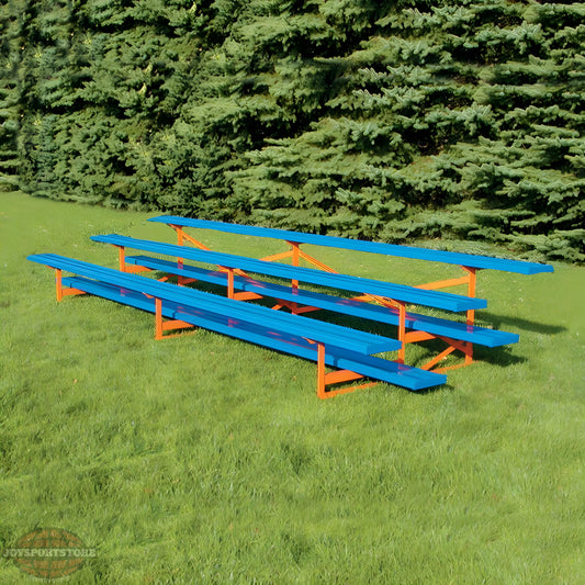 Jaypro Bleacher – 15' (3 Row, Single Foot Plank) – All-Aluminum Powder-Coated Outdoor Seating | Model: BLCH-3ALPC - JoySportStore