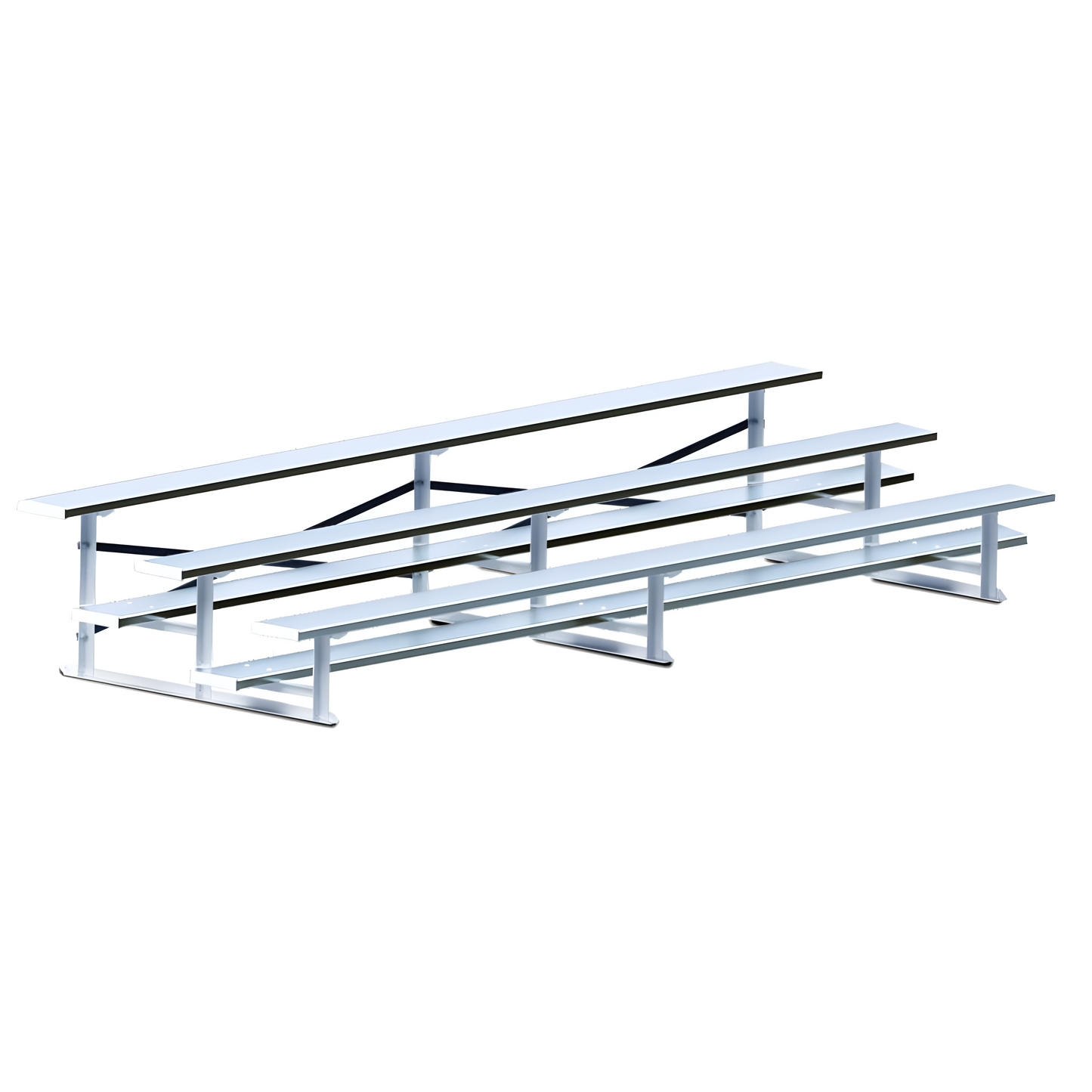 Jaypro Bleacher – 15' (3 Row, Single Foot Plank) | Standard Outdoor Steel Bleacher for Parks, Schools & Fields – BLCH-3