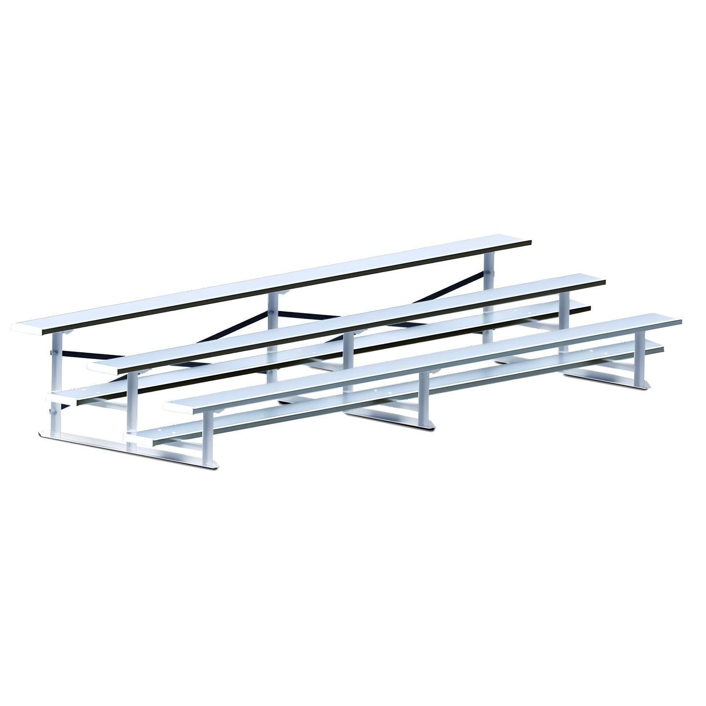 Jaypro Bleacher – 15' (3 Row, Single Foot Plank) | Standard Outdoor Steel Bleacher for Parks, Schools & Fields – BLCH-3 - JoySportStore