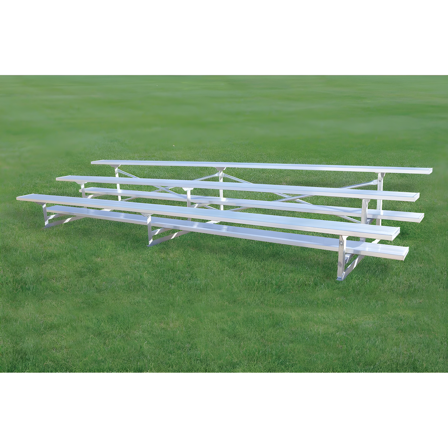 Jaypro Bleacher – 15' (3 Row, Single Foot Plank) | Standard Outdoor Steel Bleacher for Parks, Schools & Fields – BLCH-3