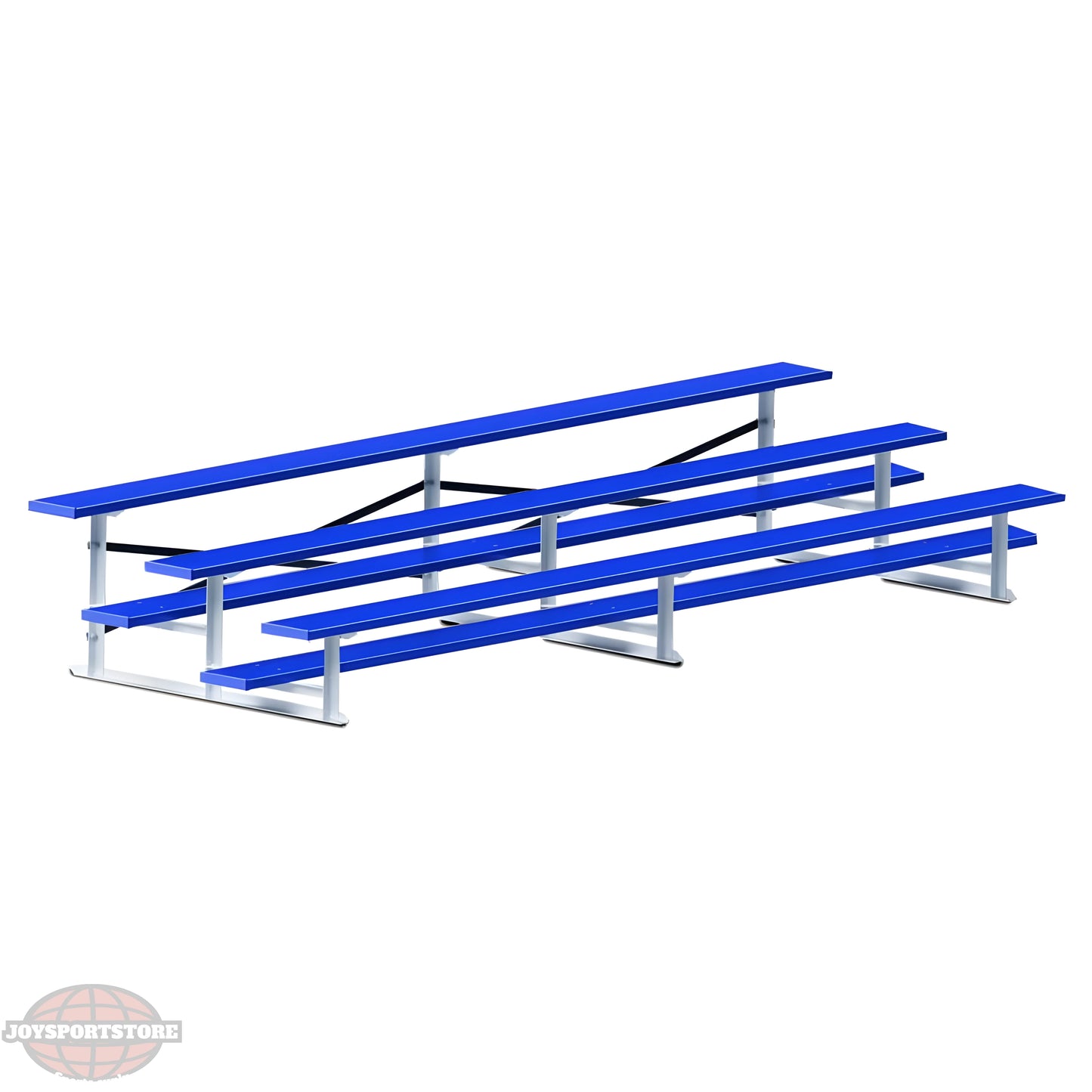 Jaypro Bleacher – 15' (3 Row, Single Foot Plank) | Standard Outdoor Steel Bleacher for Parks and Fields – BLCH-3PC - JoySportStore