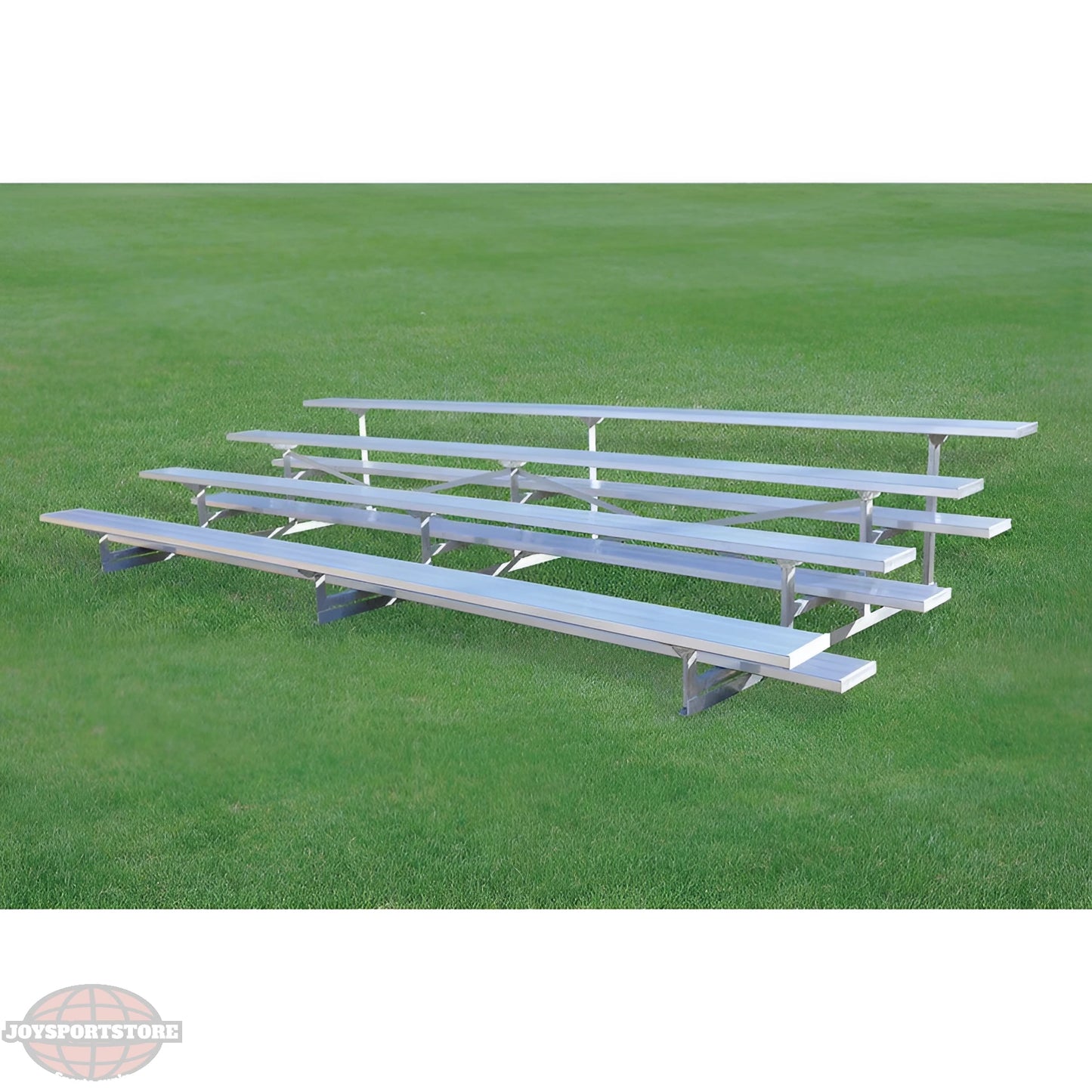 Jaypro Bleacher – 15' (4 Row, Single Foot Plank) | All-Aluminum, Compact Bleacher for Outdoor and Indoor Seating – BLCH-4AL - JoySportStore