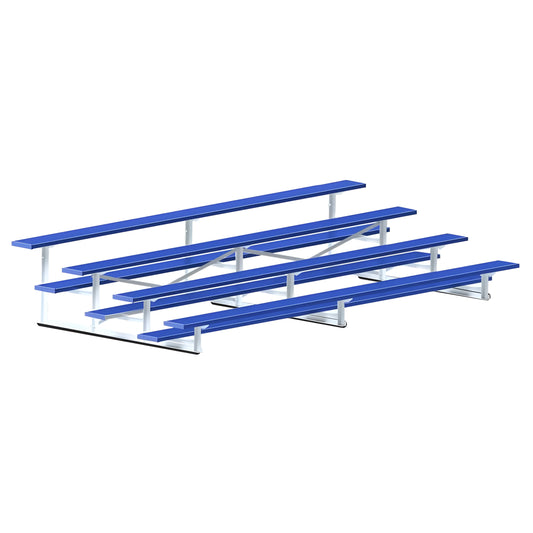 Jaypro Bleacher – 15' (4 Row, Single Foot Plank) – All-Aluminum Powder-Coated Outdoor Seating | Model: BLCH-4ALPC - JoySportStore