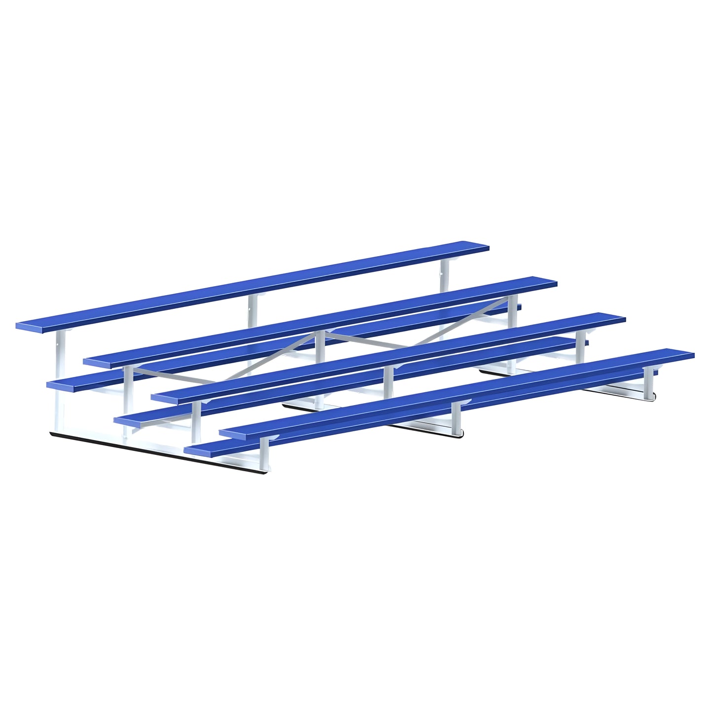Jaypro Bleacher – 15' (4 Row, Single Foot Plank) – Standard Outdoor Powder-Coated Seating | Model: BLCH-4PC - JoySportStore
