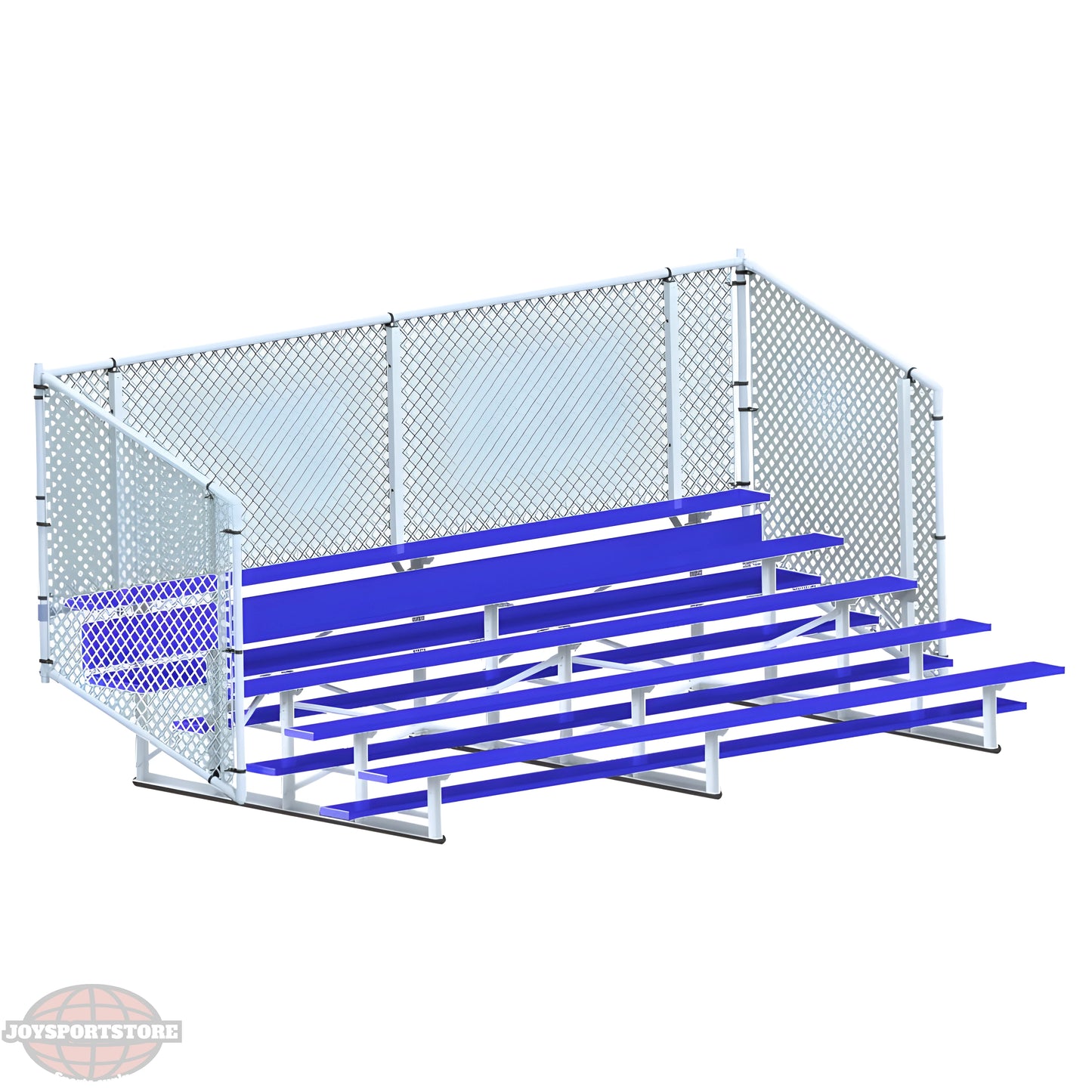 Jaypro Bleacher – 15' | 5 Row Enclosed Bleacher with Chain Link Guardrail & Powder-Coated Frame (BLCH-5CPC) - JoySportStore