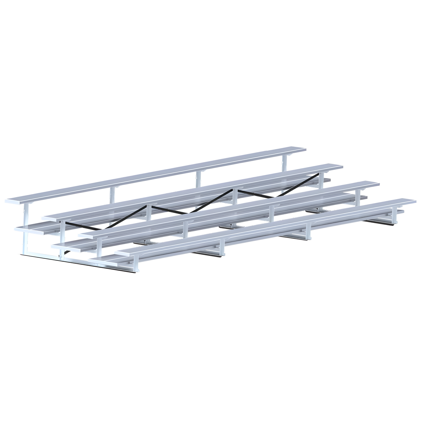 Jaypro Bleacher – 21' (3 Row, Double Foot Plank) | All-Aluminum Seating for Outdoor and Indoor Sports Events – BLDP-421AL