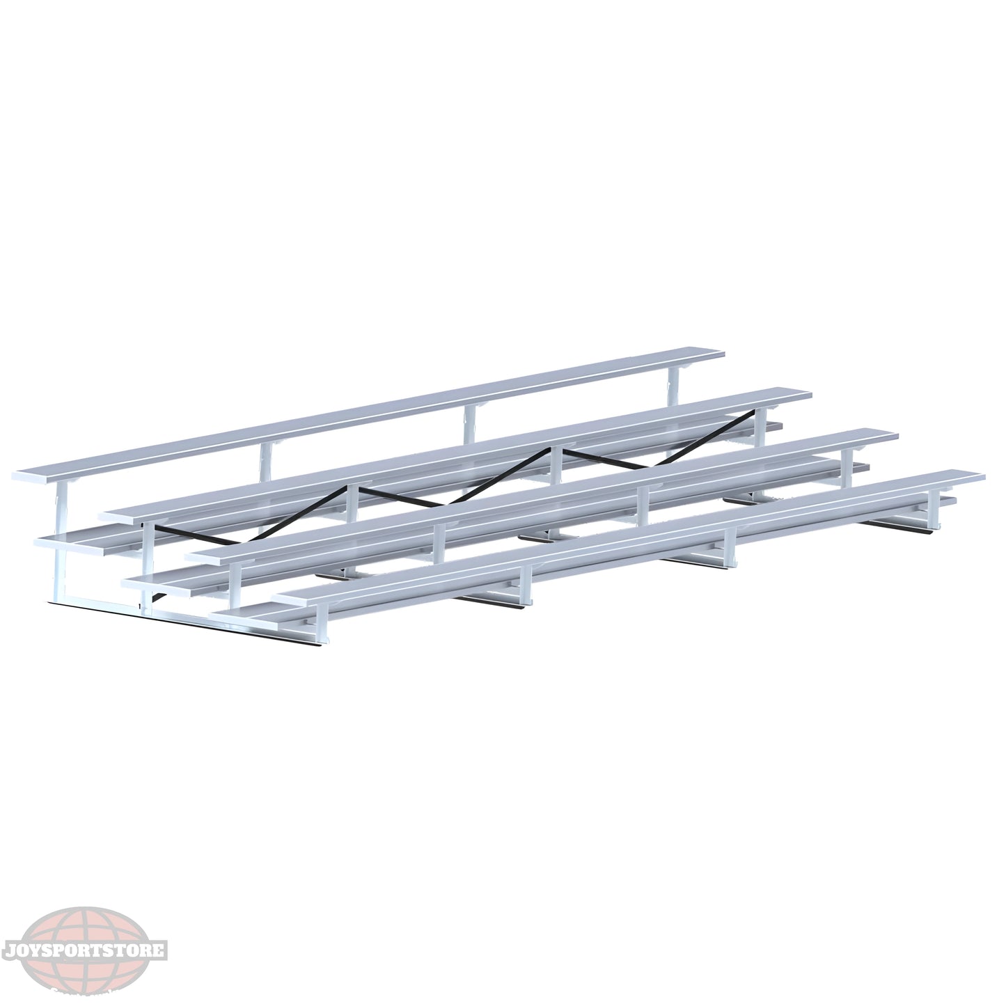 Jaypro Bleacher – 21' (3 Row, Double Foot Plank) | All-Aluminum Seating for Outdoor and Indoor Sports Events – BLDP-421AL - JoySportStore