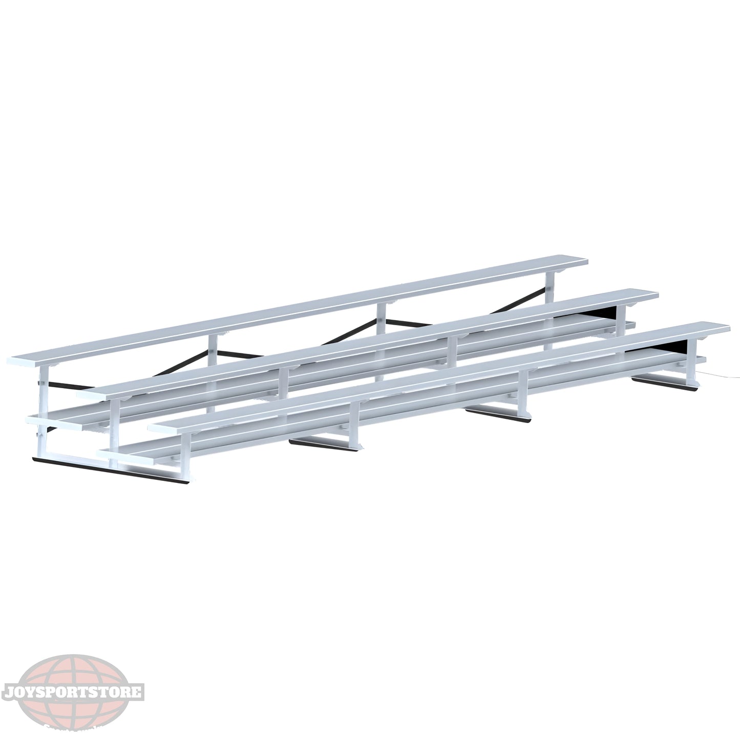 Jaypro Bleacher – 21' (3 Row, Single Foot Plank) | All-Aluminum Outdoor Bleacher for Schools and Sports Fields – BLCH-321AL - JoySportStore