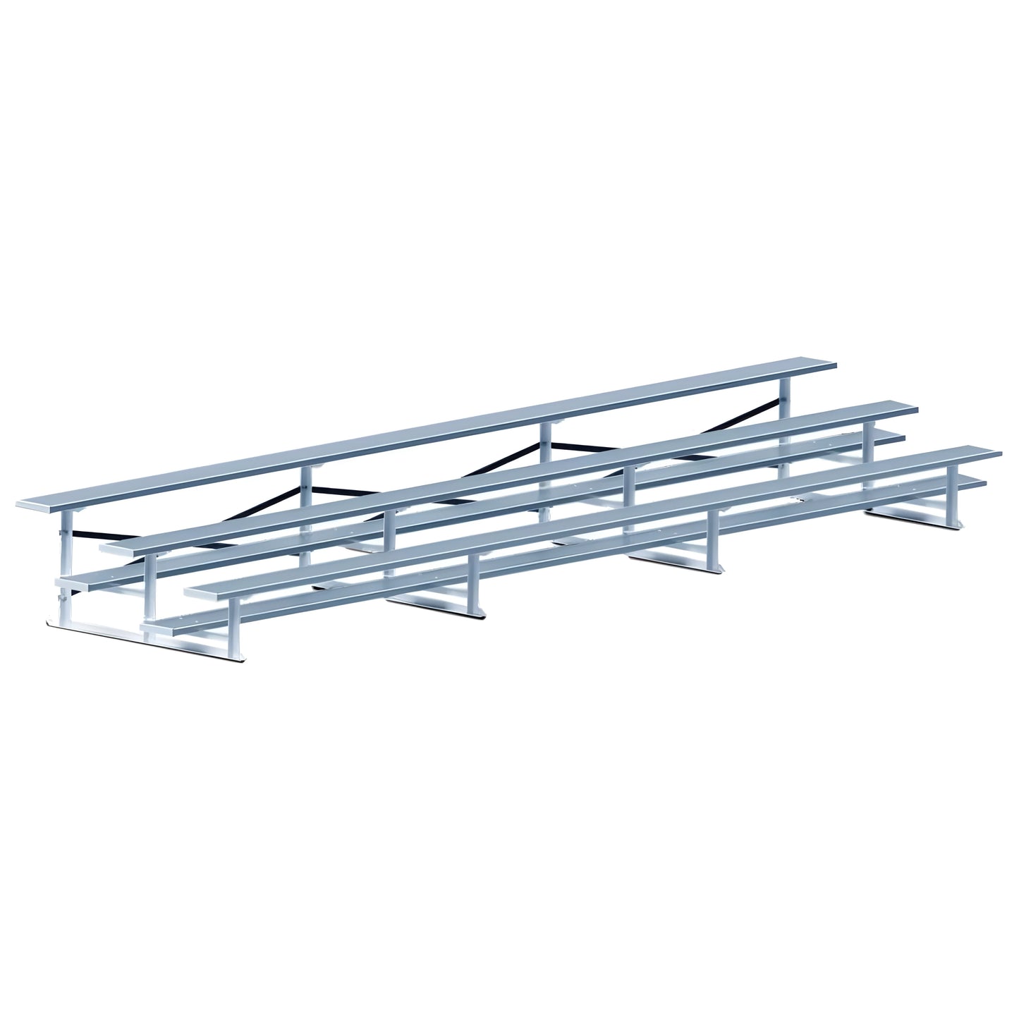 Jaypro Bleacher – 21' (3 Row, Single Foot Plank) | Standard Outdoor Steel-Framed Bleacher for Fields and Parks – BLCH-321 - JoySportStore