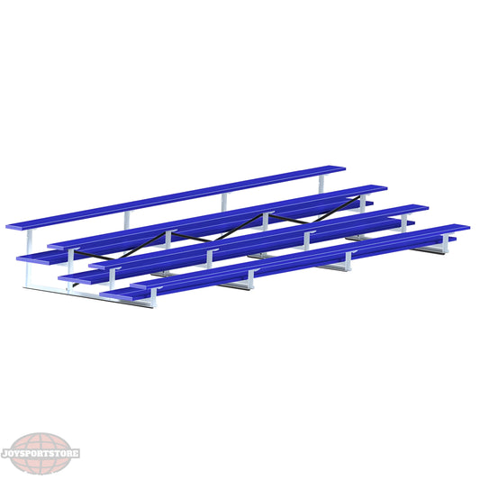 Jaypro Bleacher – 21' (4 Row, Double Foot Plank) – All-Aluminum Powder-Coated Seating | Model: BLDP-421ALPC - JoySportStore
