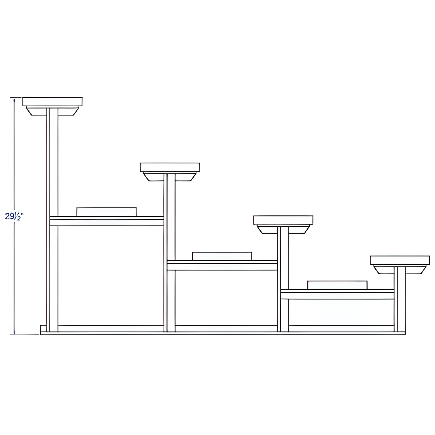 Jaypro Bleacher – 21' (4 Row, Single Foot Plank) | All-Aluminum Outdoor Seating for Sports Fields and Events – BLCH-421AL