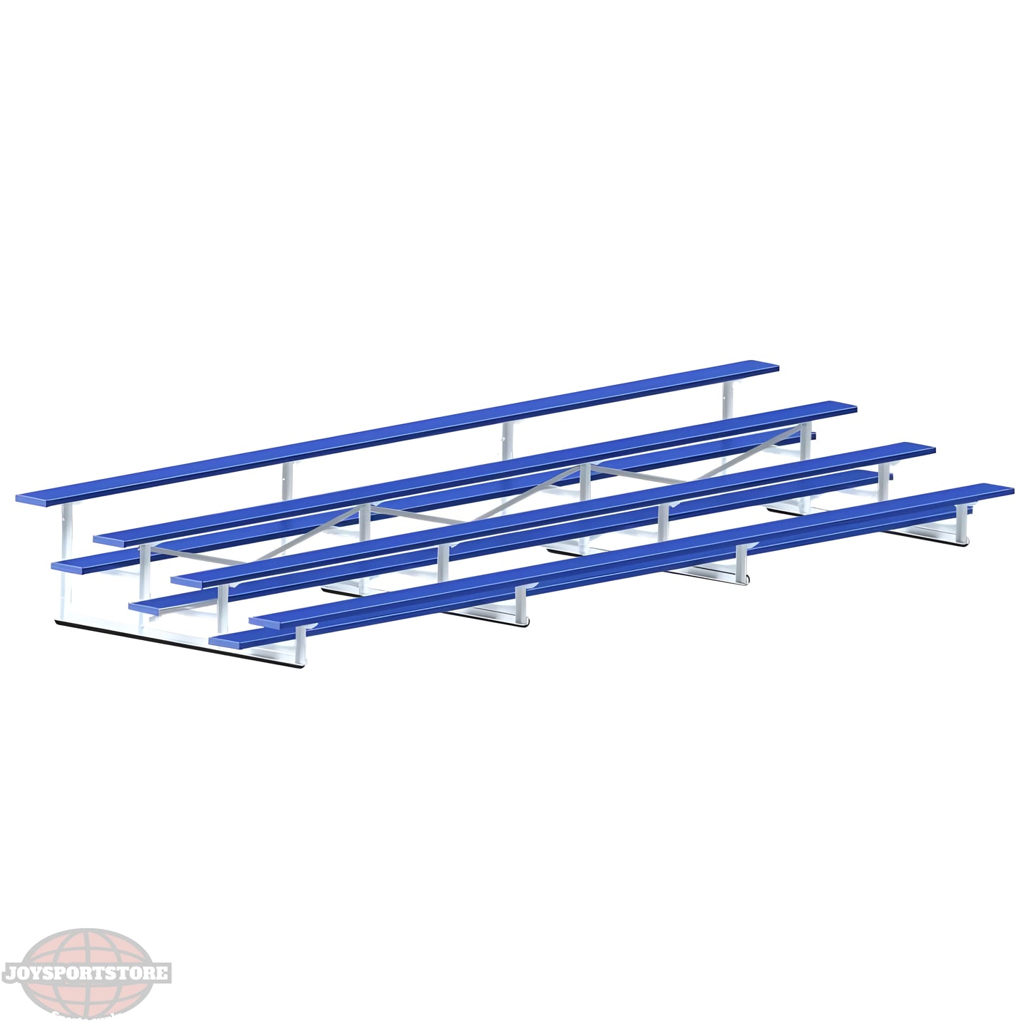 Jaypro Bleacher – 21' (4 Row, Single Foot Plank) – Powder-Coated Outdoor Aluminum Seating | Model: BLCH-421PC - JoySportStore