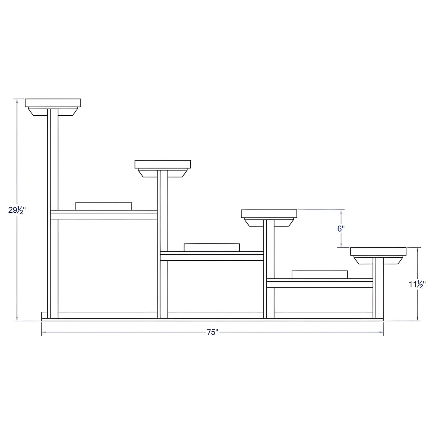 Jaypro Bleacher – 21' (4 Row, Single Foot Plank) – Powder-Coated Outdoor Aluminum Seating | Model: BLCH-421PC - JoySportStore