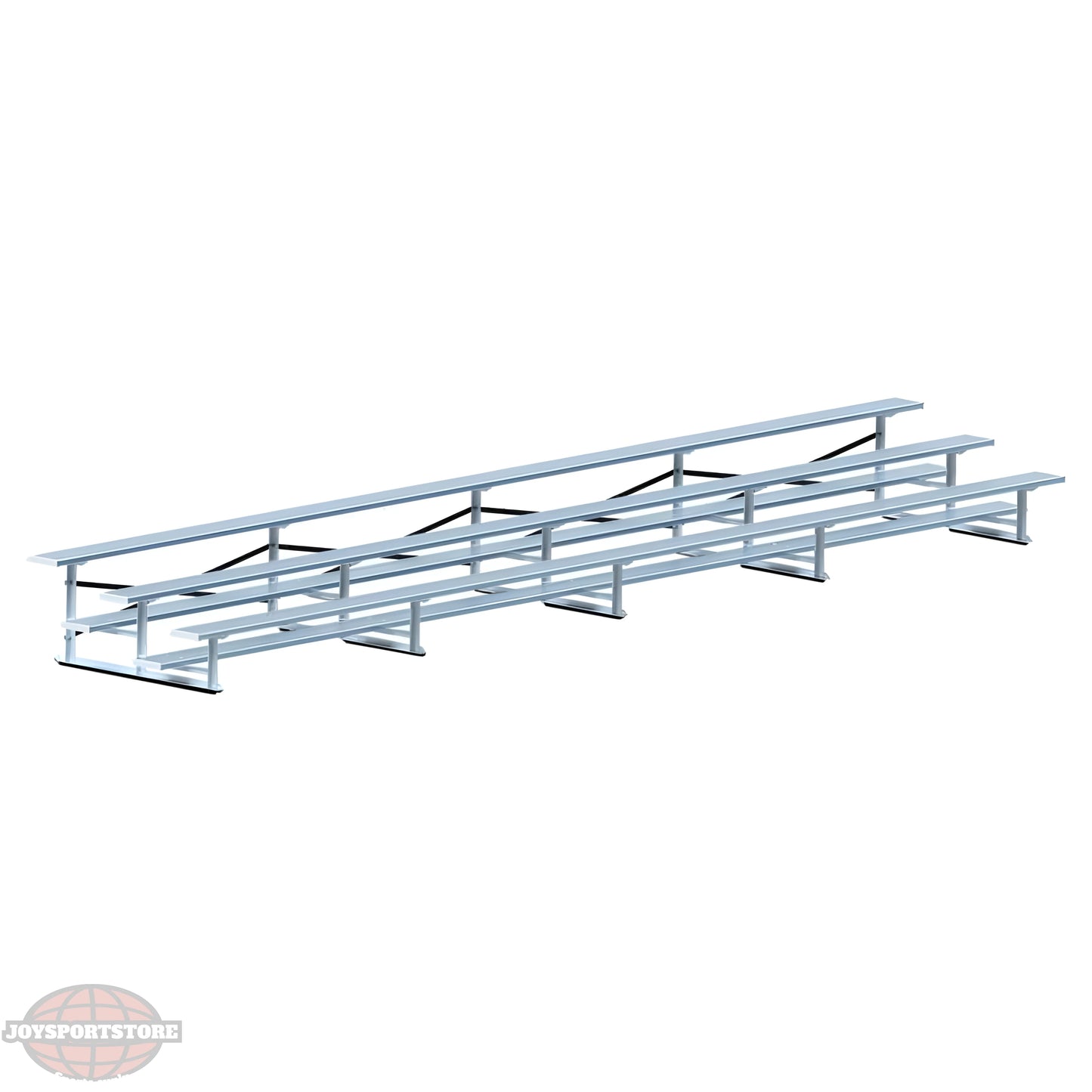Jaypro Bleacher – 27' (3 Row, Single Foot Plank) | Standard Outdoor Steel-Framed Bleacher for Parks & Schools – BLCH-327 - JoySportStore