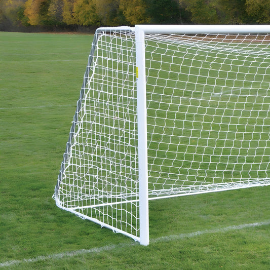 Jaypro Classic Club Round Soccer Goals | 6.5' x 18.5' Durable Aluminum Youth Goals with Net & Anchors (CC18S) - JoySportStore