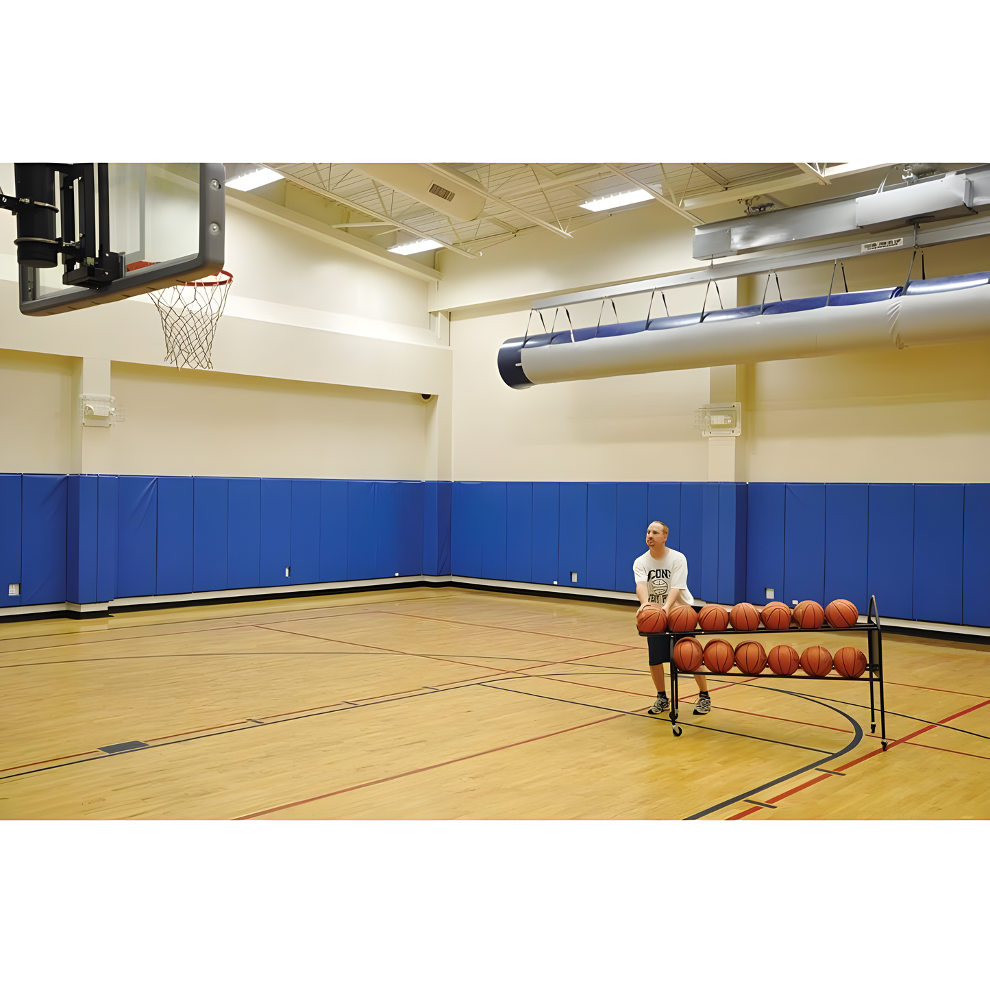 Jaypro Deluxe Training Ball Rack – 19 Ball Capacity | Heavy‑Duty Rolling Cart for Courts & Gyms (DTBR‑19)