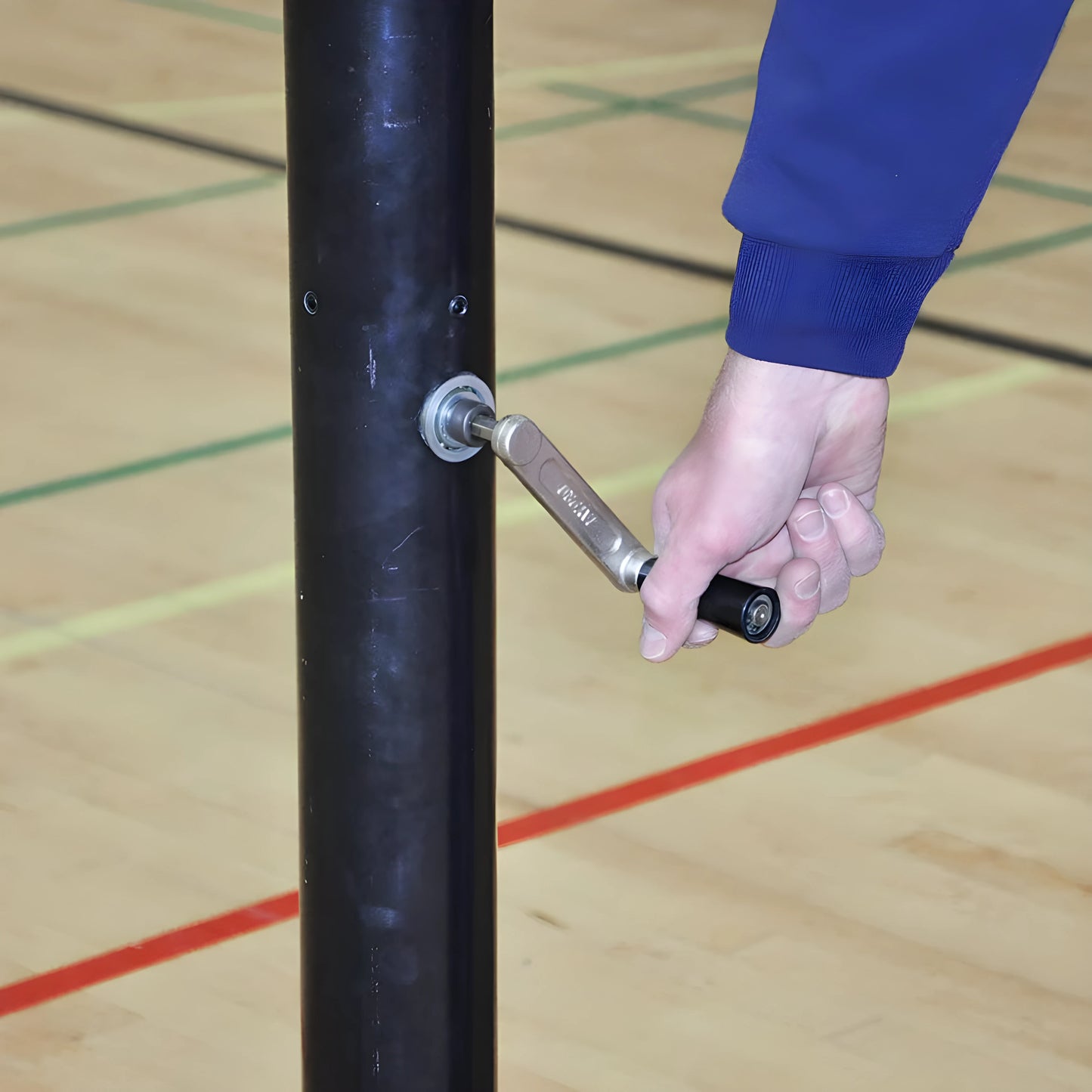 Jaypro FeatherLite Volleyball System – 2" (51mm) Floor Sleeve (Canadian) | Lightweight Aluminum Net System for Competitive Indoor Play – PVB-5500 - JoySportStore