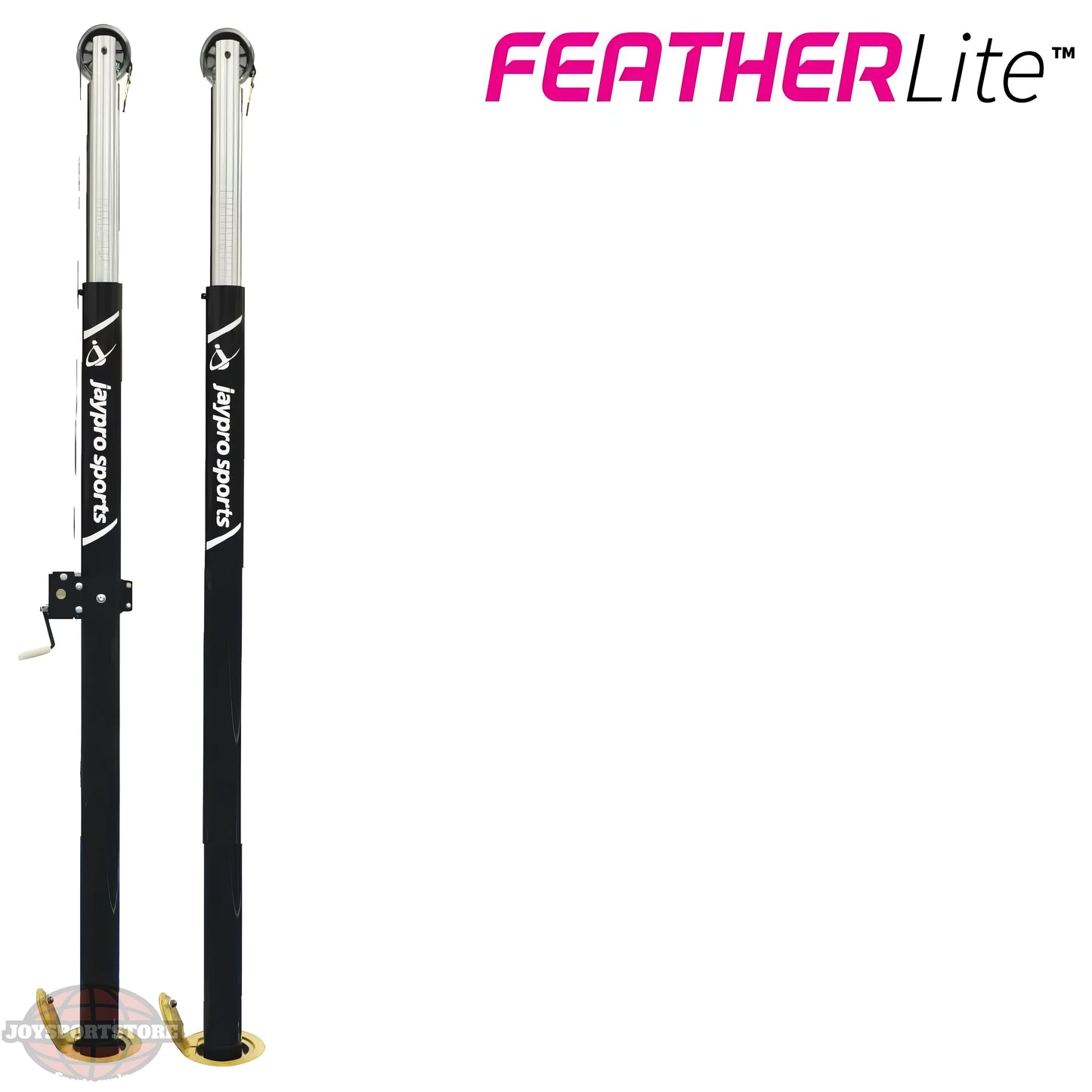 Jaypro FeatherLite Volleyball Uprights | Ultra-Light, Adjustable Court Posts - JoySportStore