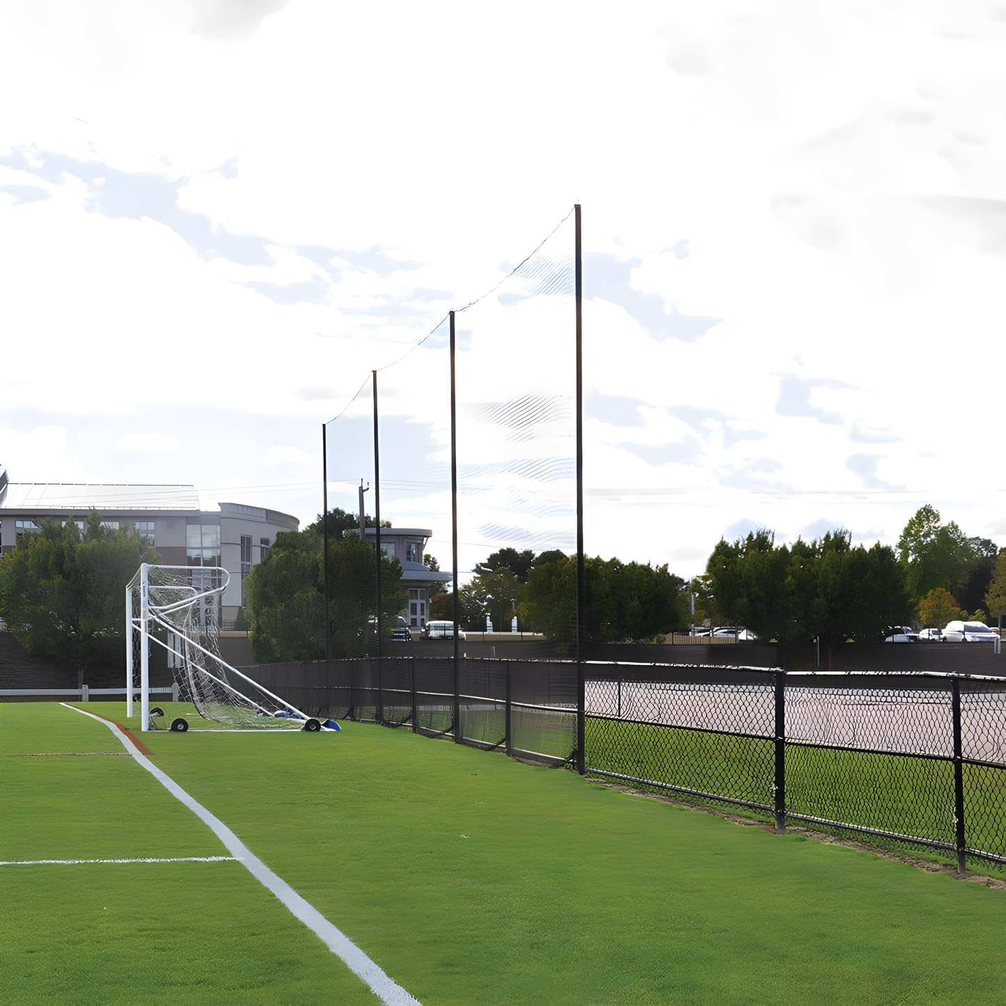 Jaypro FieldPro Soccer Net System | Premium Backstay & Net Support Frame for 6.5' x 18.5' Goals (FNSB-65)