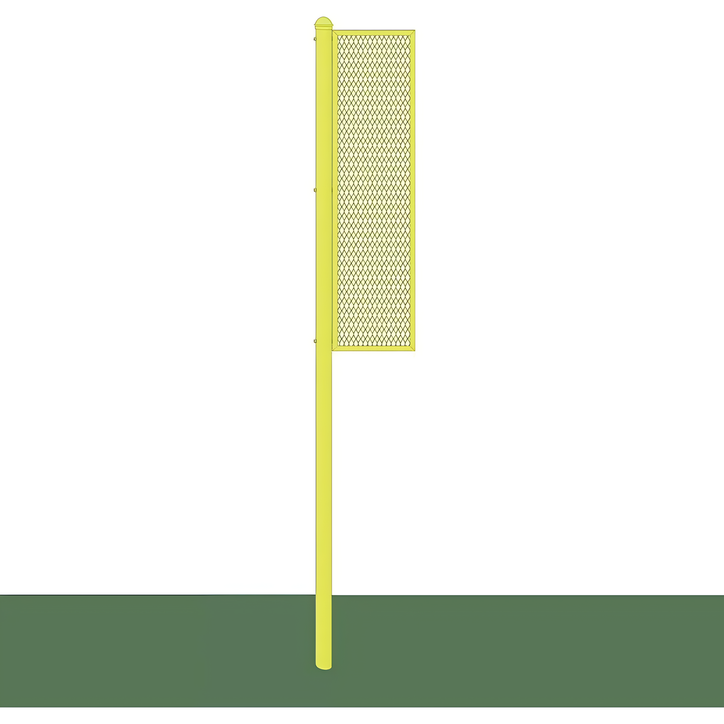 Jaypro Foul Poles – Collegiate (Surface Mount) (12') – Yellow | Durable, High-Visibility Field Markers (BBSBFP-12SM)
