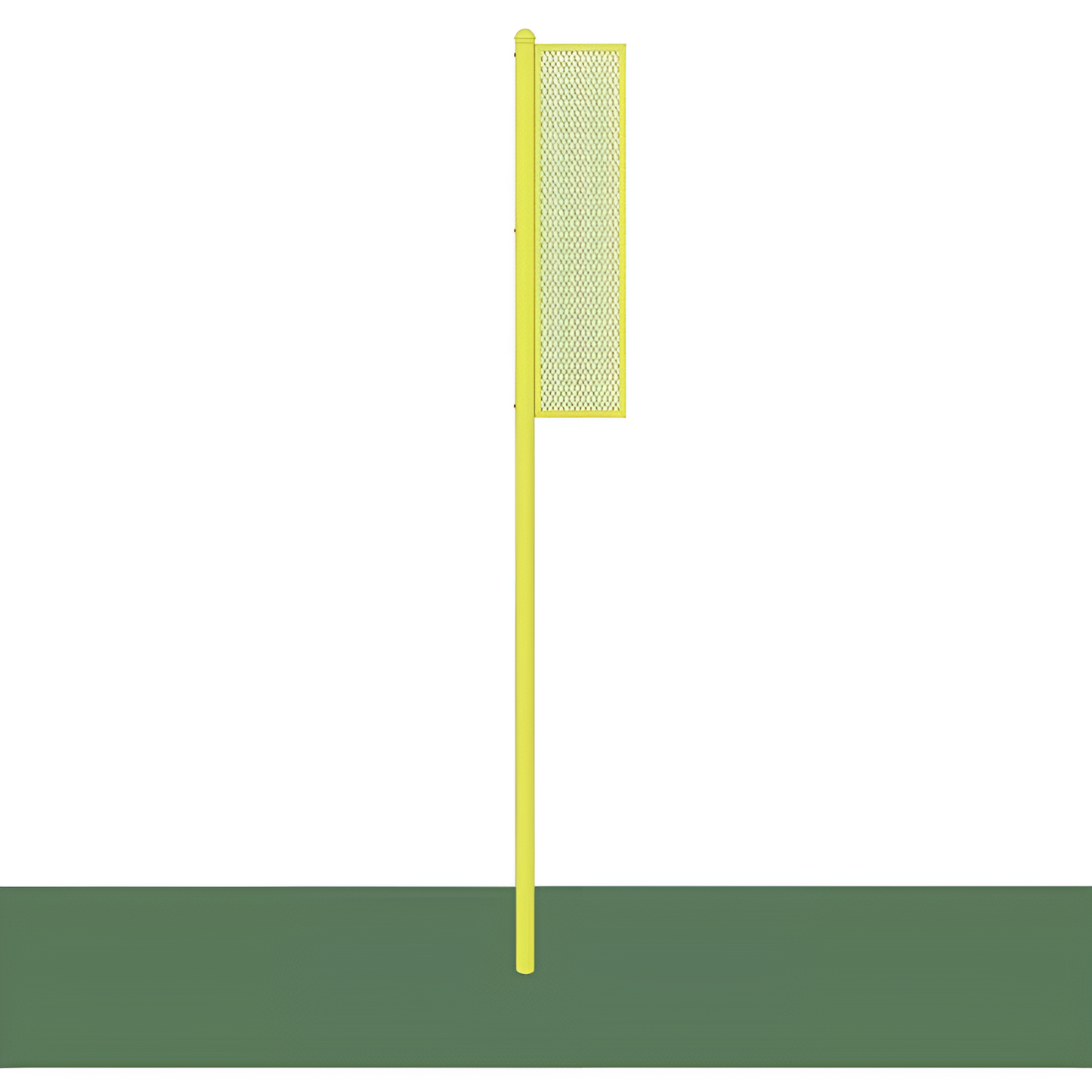 Jaypro Foul Poles – Collegiate Surface Mount (15') – Yellow | Heavy-Duty, High-Visibility Baseball Field Poles (BBSBFP-15SM)