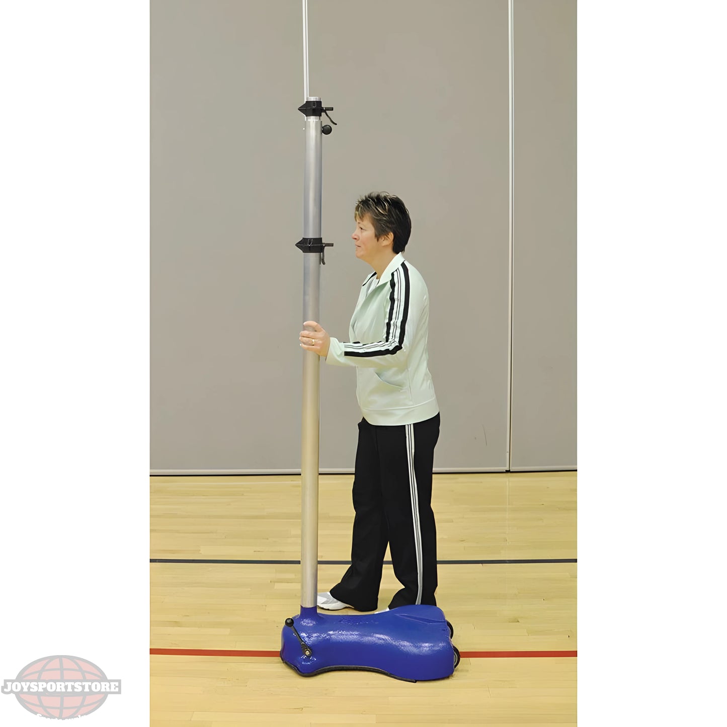Jaypro GymGlide Recreational Game Package | All-in-One Portable Volleyball & Badminton System for School & Rec Use (GGS-100PKG) - JoySportStore