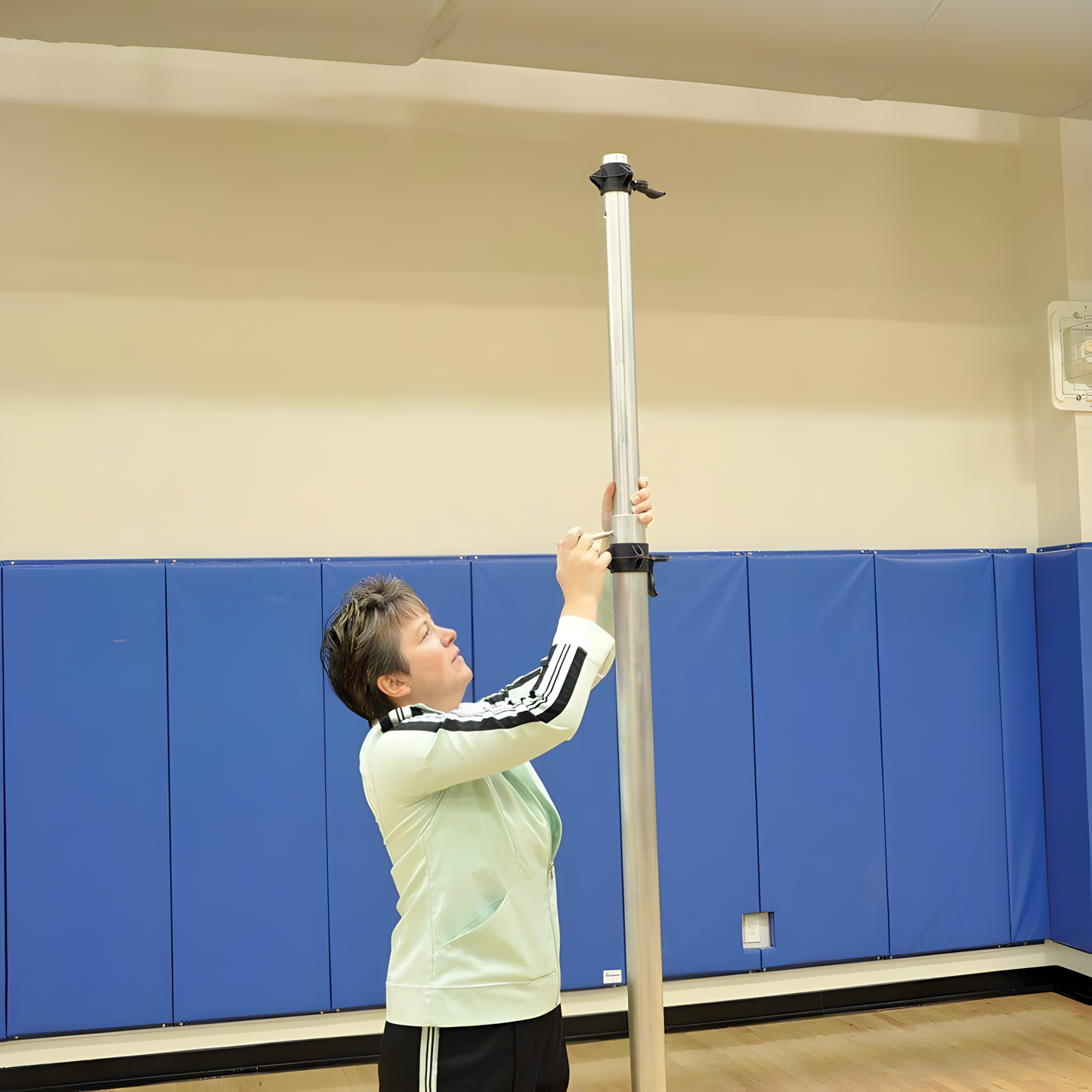 Jaypro GymGlide Recreational Game Standard | Lightweight, Portable Base System for Volleyball, Badminton & More (GGS-100)