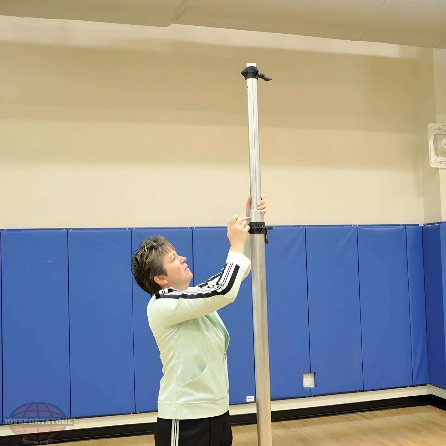 Jaypro GymGlide Recreational Game Standard | Lightweight, Portable Base System for Volleyball, Badminton & More (GGS-100) - JoySportStore