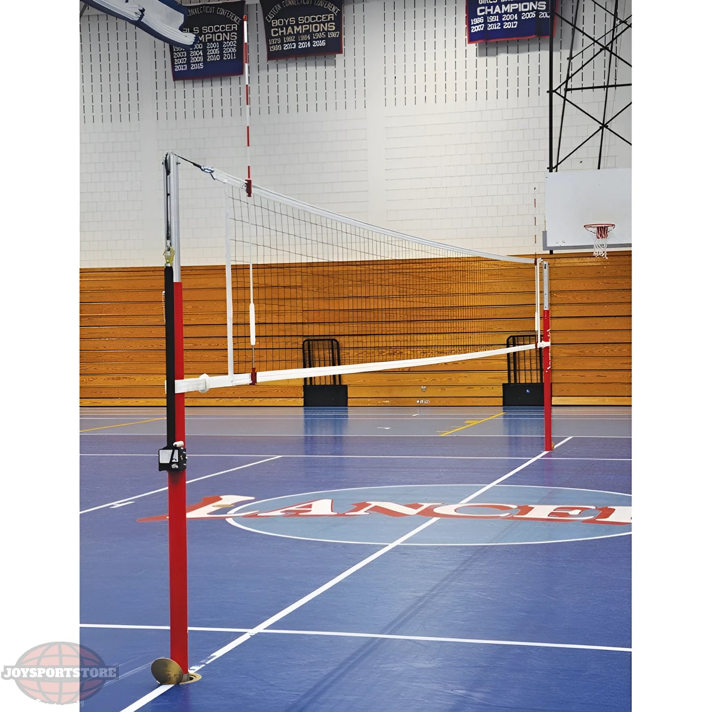 Jaypro Hybrid Steel Volleyball Uprights | Durable, Adjustable Net System for Competitive Play - JoySportStore