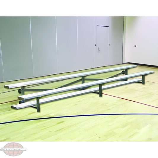 Jaypro Indoor Bleacher – 15' (2 Row, Single Foot Plank) Tip & Roll System | Model: BLCH-2TRG - JoySportStore