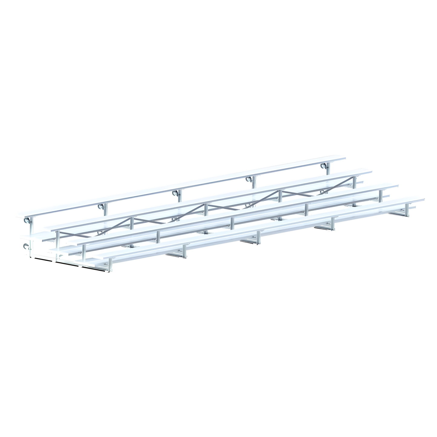 Jaypro Indoor Bleacher – 27' (4 Row, Double Foot Plank) Tip & Roll System | Model: BLDP-427TRG