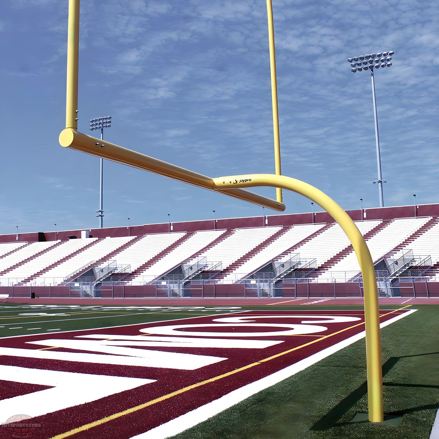 Jaypro Max-1 Football Goal Posts – 20' Uprights, 8' Offset | Semi-Permanent, Long-Term Field Goals for High School Play (Max-1-20SP) - JoySportStore