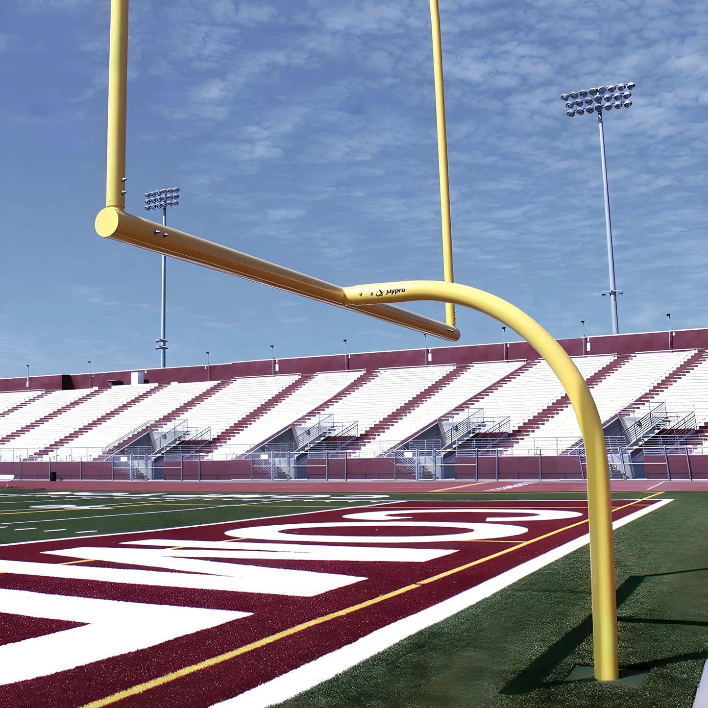 Jaypro Max-1 Football Goal Posts – 30' Uprights, 6' Offset | Pro-Level Field Goals with Adjustable Leveling Plate for Precision Setup (Max-1-30LP6) - JoySportStore
