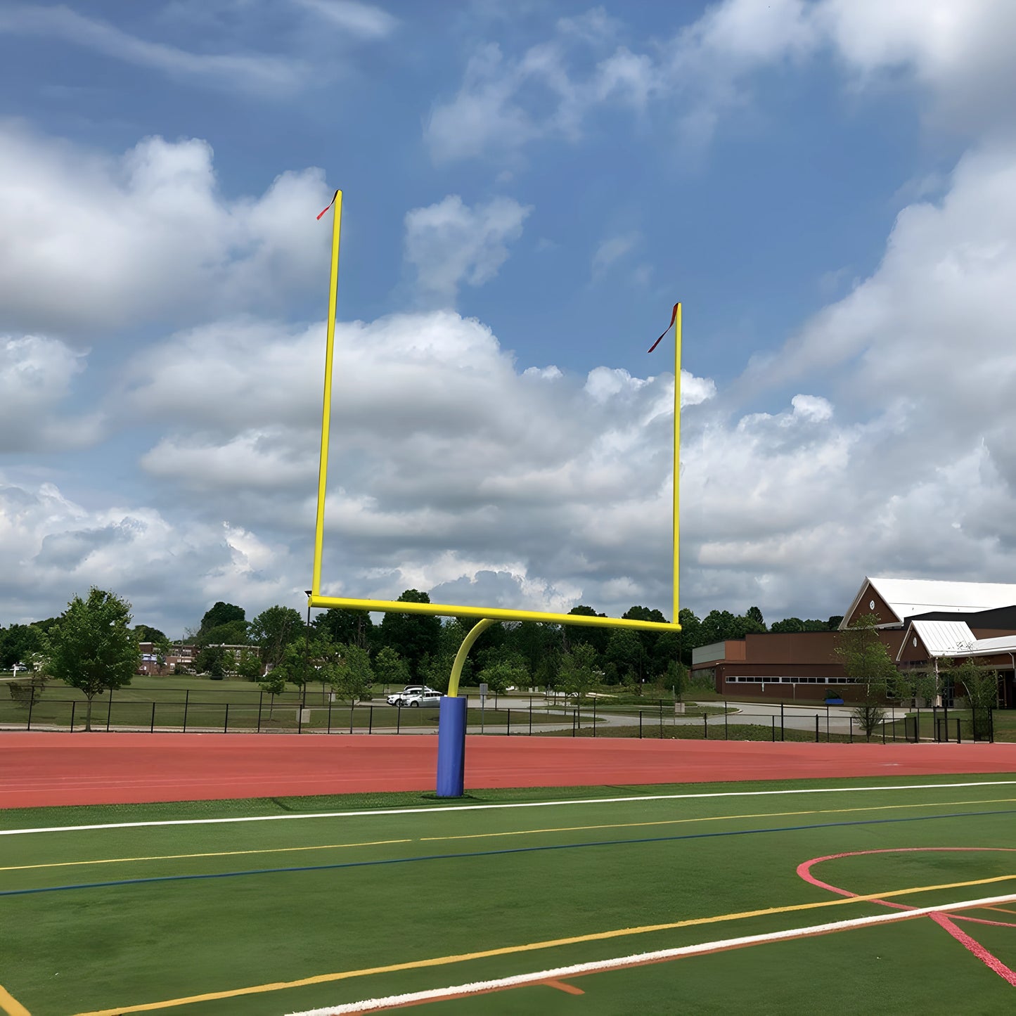 Jaypro Max-1 Football Goal Posts – 20' Uprights, 8' Offset | Semi-Permanent, Long-Term Field Goals for High School Play (Max-1-20SP) - JoySportStore