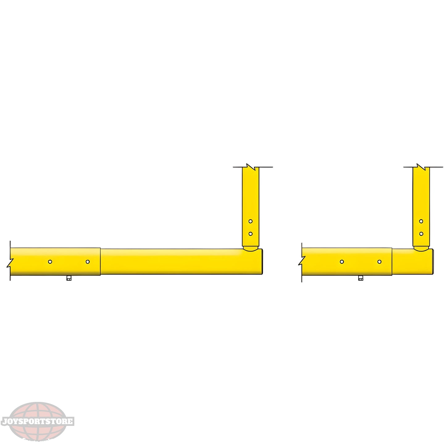 Jaypro Max-1 Football Goal Posts – 20' Uprights, 6' Offset | Semi-Permanent, High School-Ready Field Goals with Compact Offset (Max-1-20SP6) - JoySportStore
