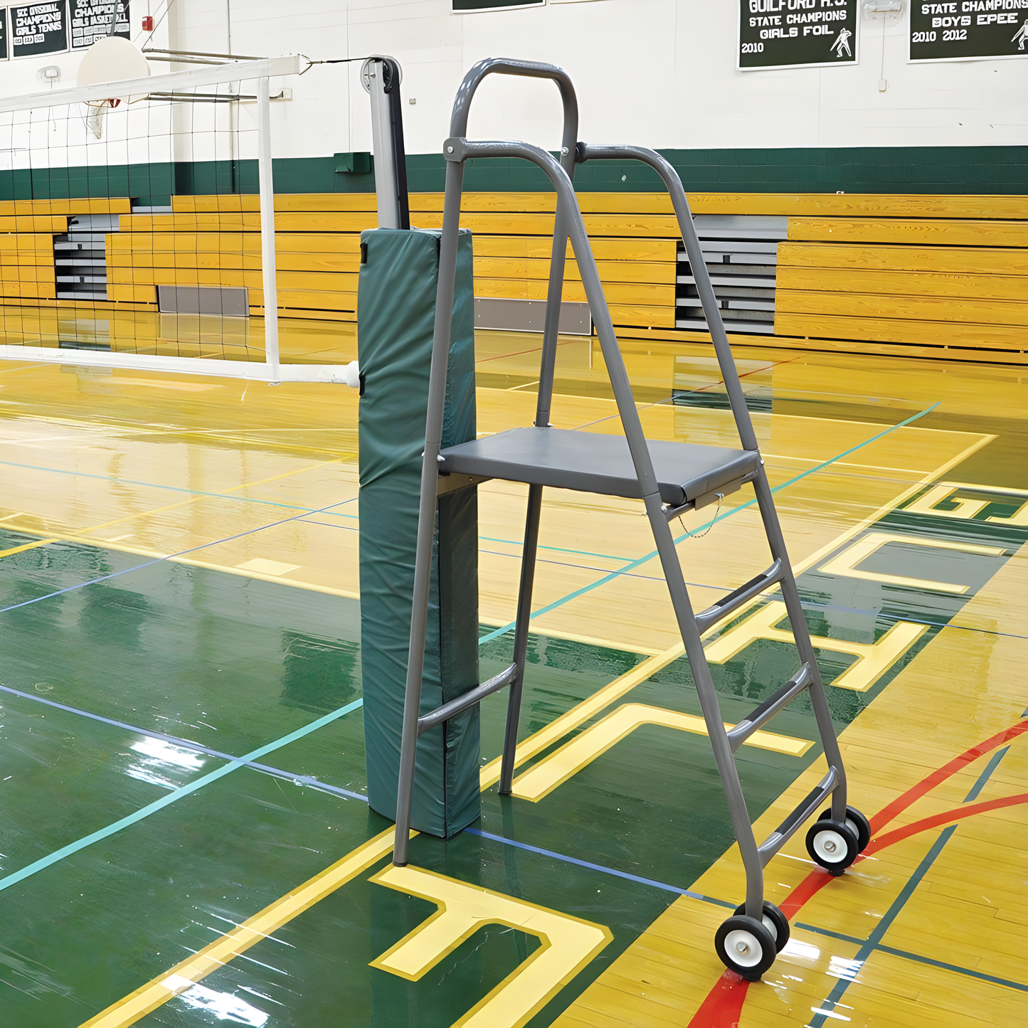 Jaypro Mega Ref Folding Volleyball Referee Stand – 300 lb Capacity | Portable, Stable Platform for Competitive Play – VRS-8000