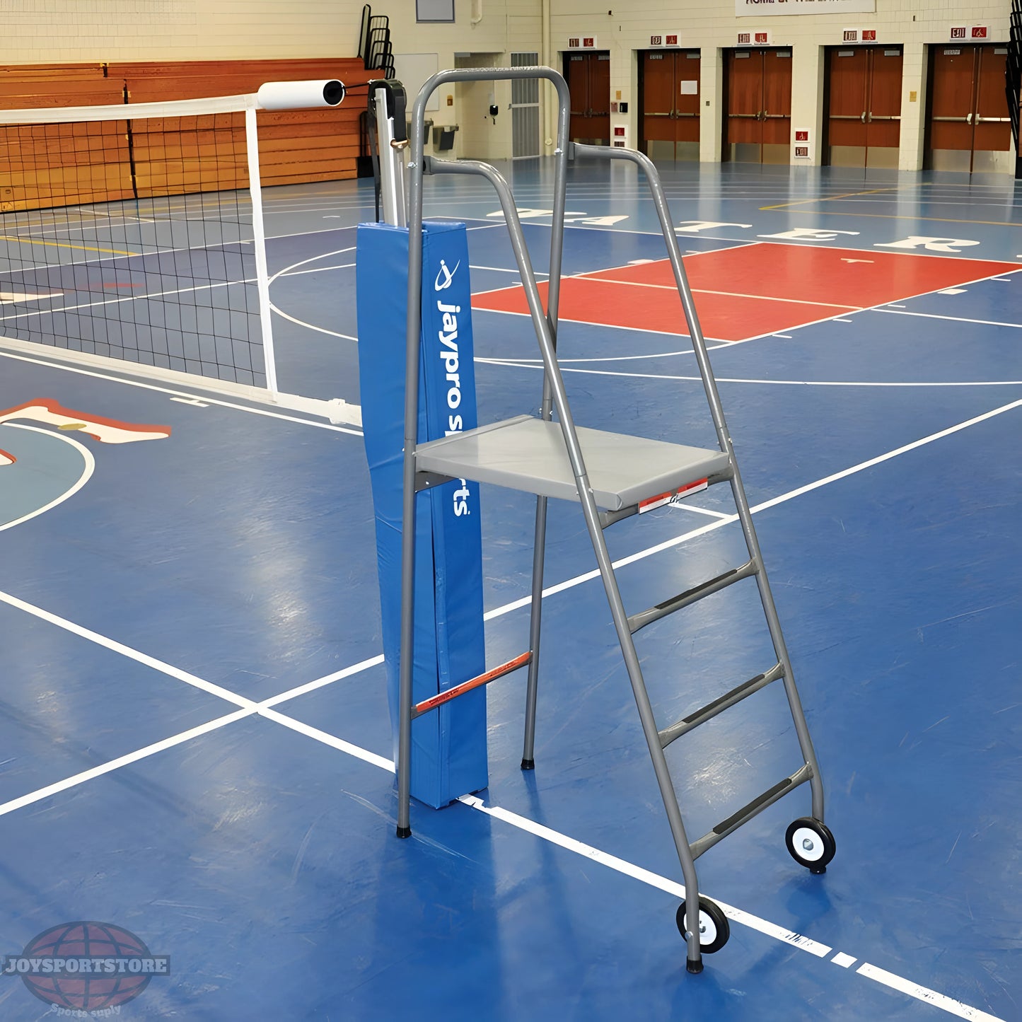 Jaypro Mega Ref Folding Volleyball Referee Stand – 300 lb Capacity | Portable, Stable Platform for Competitive Play – VRS-8000 - JoySportStore
