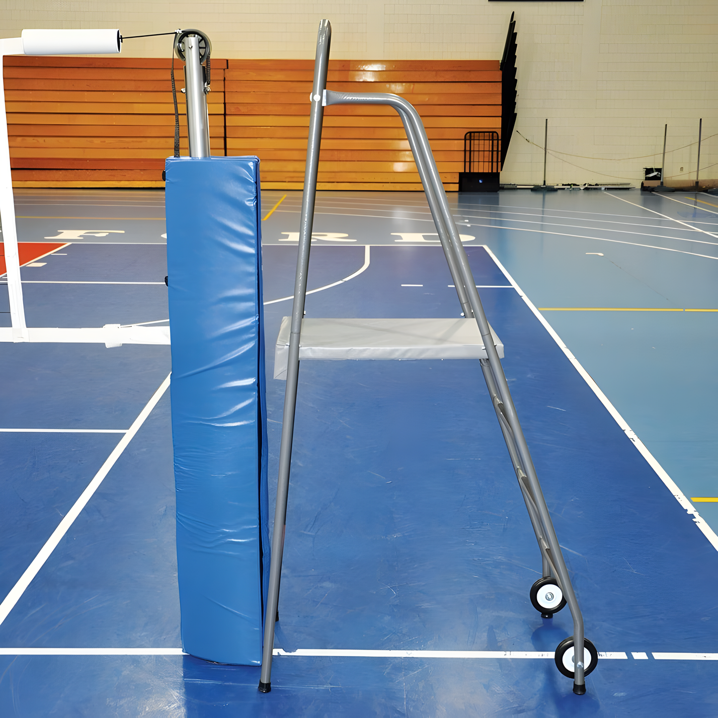 Jaypro Mega Ref Folding Volleyball Referee Stand – 300 lb Capacity | Portable, Stable Platform for Competitive Play – VRS-8000