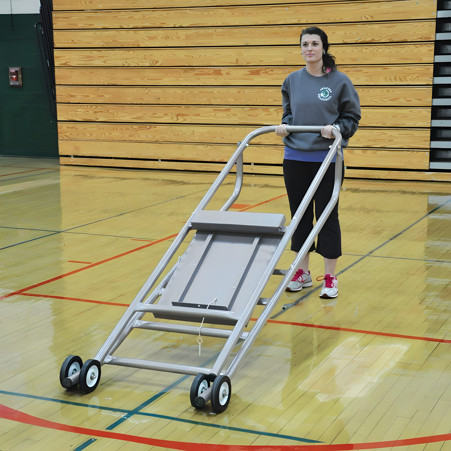 Jaypro Mega Ref Folding Volleyball Referee Stand – 300 lb Capacity | Portable, Stable Platform for Competitive Play – VRS-8000